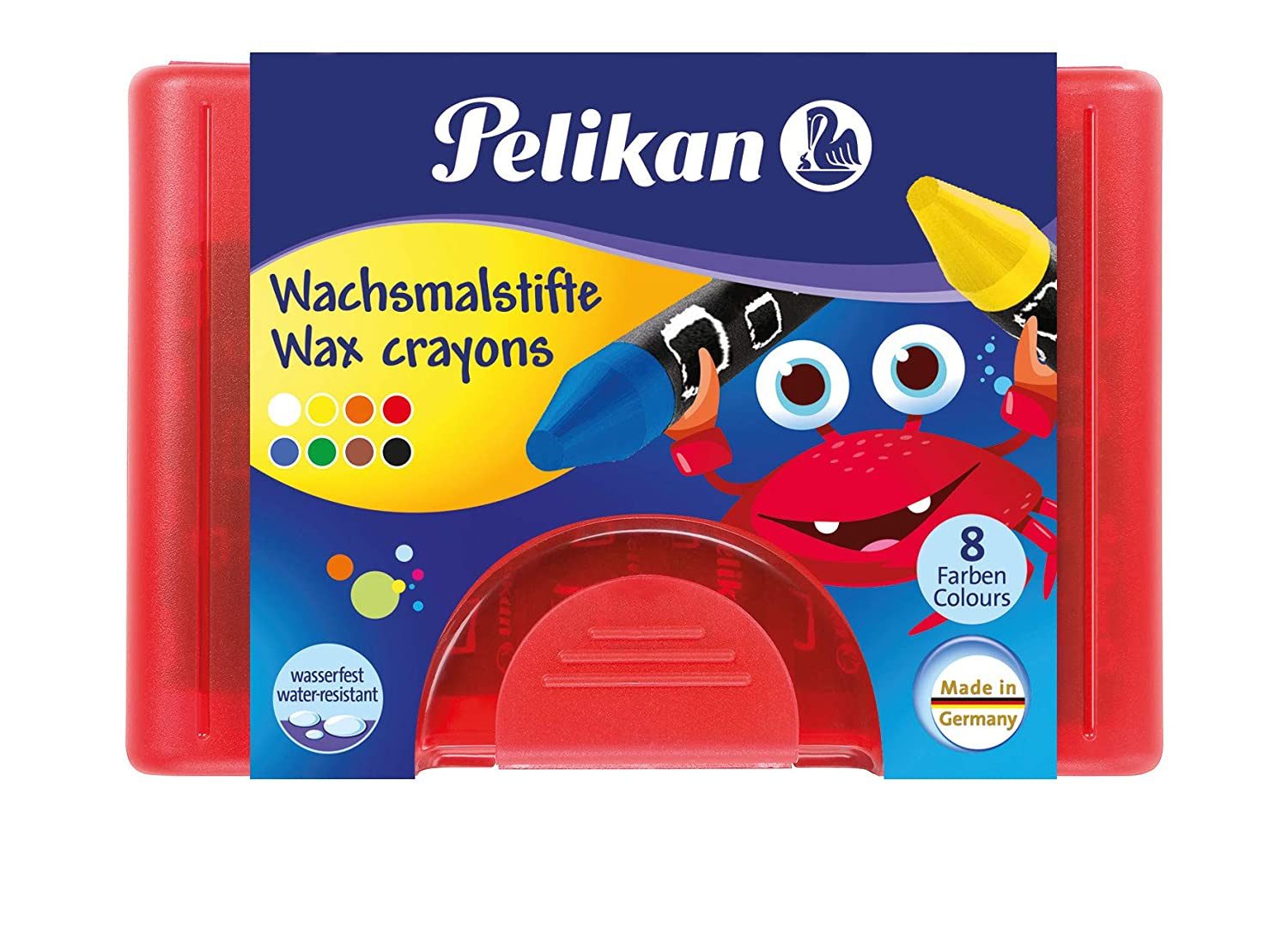 Pelikan Wachsmalstift Pelikan Wachsmaler dick 665/8, rund, wasserfest