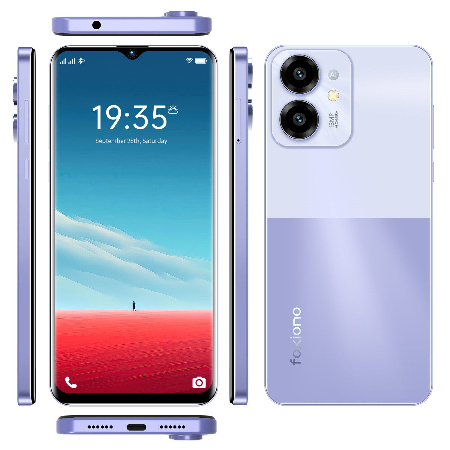Fine Life Pro Ein leistungsstarkes Smartphone mit MTK6765-Chip, 4GB RAM + 64GB ROM Smartphone (13MP + 5MP Kamera,4000mAh-Batterie mit 18W-Schnellladung)