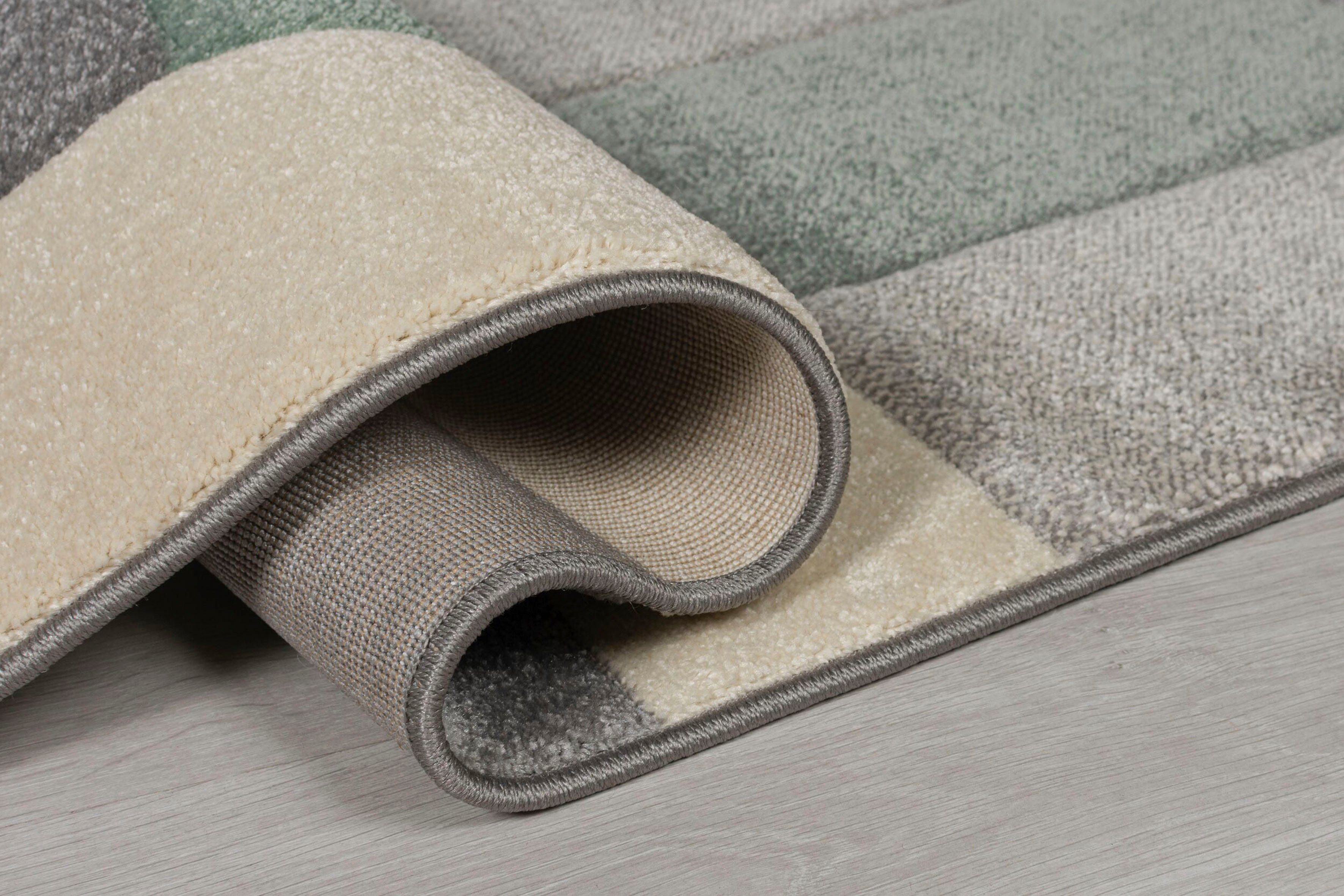 FLAIR RUGS Teppich Cosmos mit Hoch-Tief-Effekt, rechteckig, Höhe: 12 mm, Patchwork Design, mehrfarbig, Wohnzimmer, Schlafzimmer