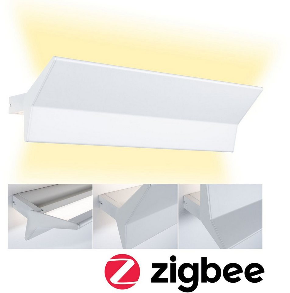 Paulmann Wandleuchte Stine, LED fest integriert, Tageslichtweiß,  Wandaufbauleuchte mit Weißlichtsteuerung (Tunable White)