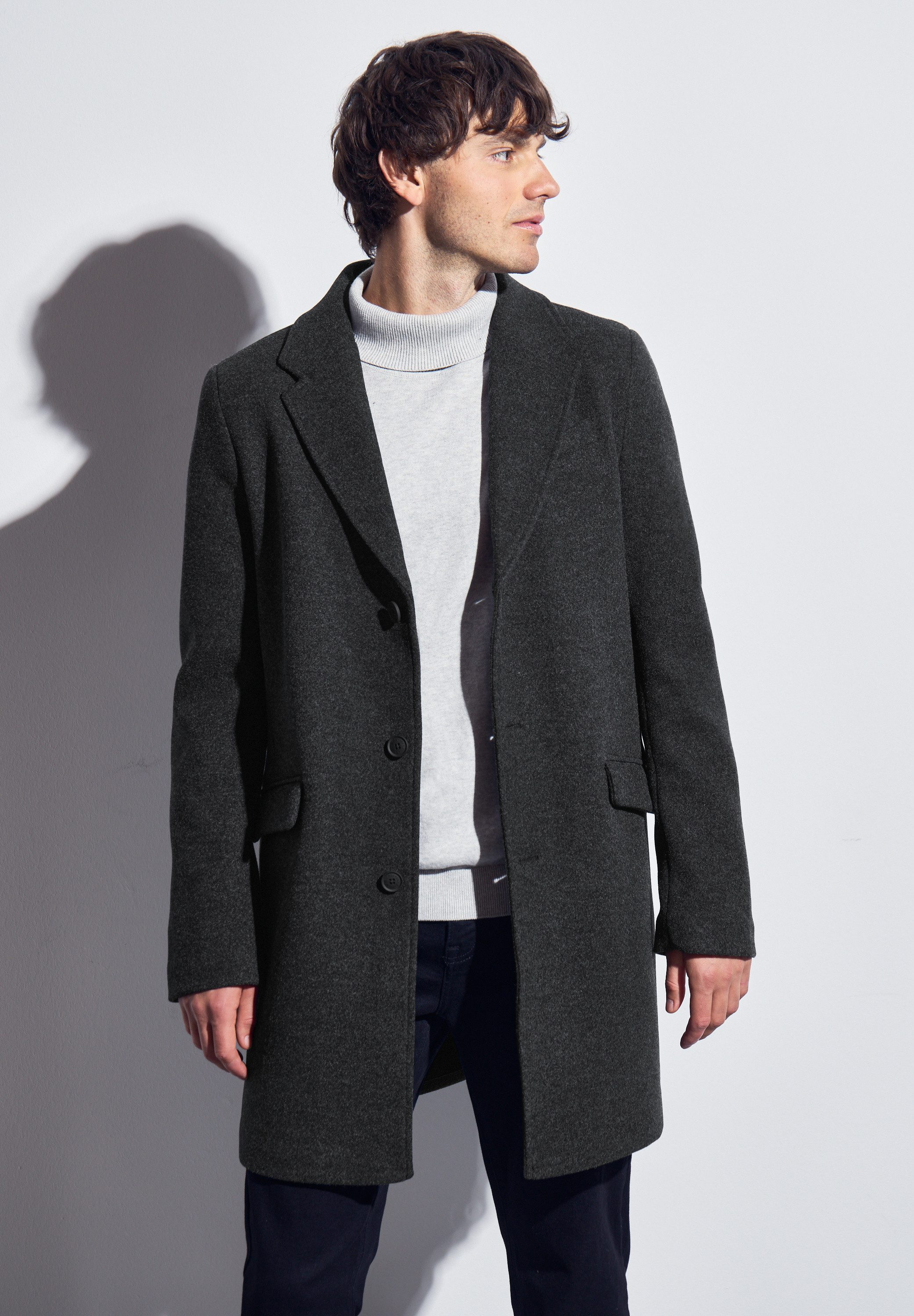 STREET ONE MEN Wintermantel mit Reverskragen günstig online kaufen