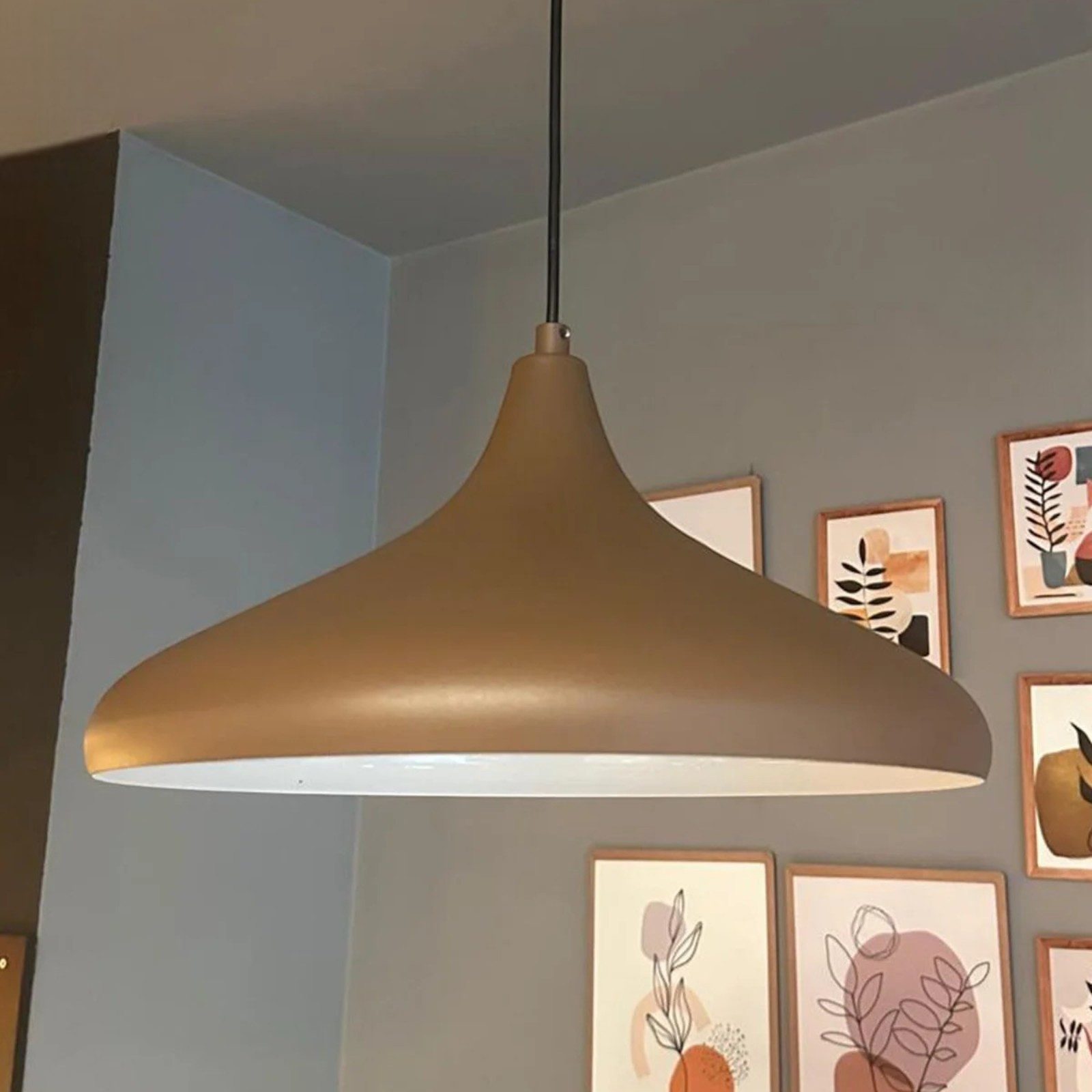 Bamyum Pendelleuchte Bamyum Pendelleuchte Durchmesser 35 cm E27 Metall Moderne Lampe, ohne Leuchtmittel