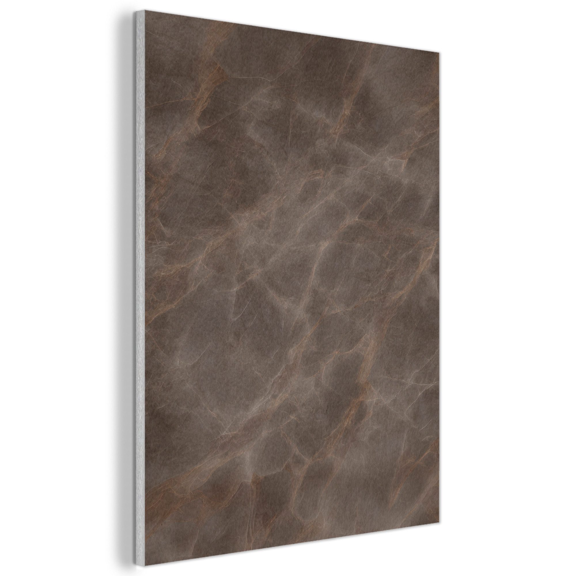 MuchoWow Gemälde Brauner Marmor - Organisch - Naturstein, Fotodruck (1 St), Akustikpaneele, Wandpaneele, Schalldämmung, Akustikbilder 30x40 cm