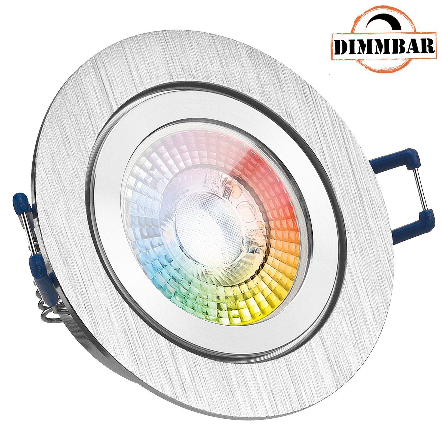 LEDANDO LED Einbaustrahler IP44 RGB LED Einbaustrahler Set extra flach in bicolor - zweifarbig mi