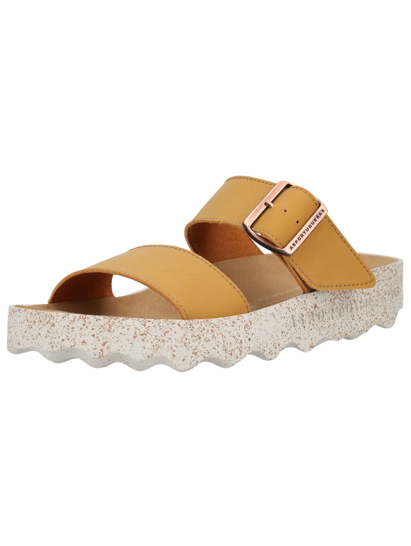 Asportuguesas Pantoletten Nubukleder/Textil . Pantolette