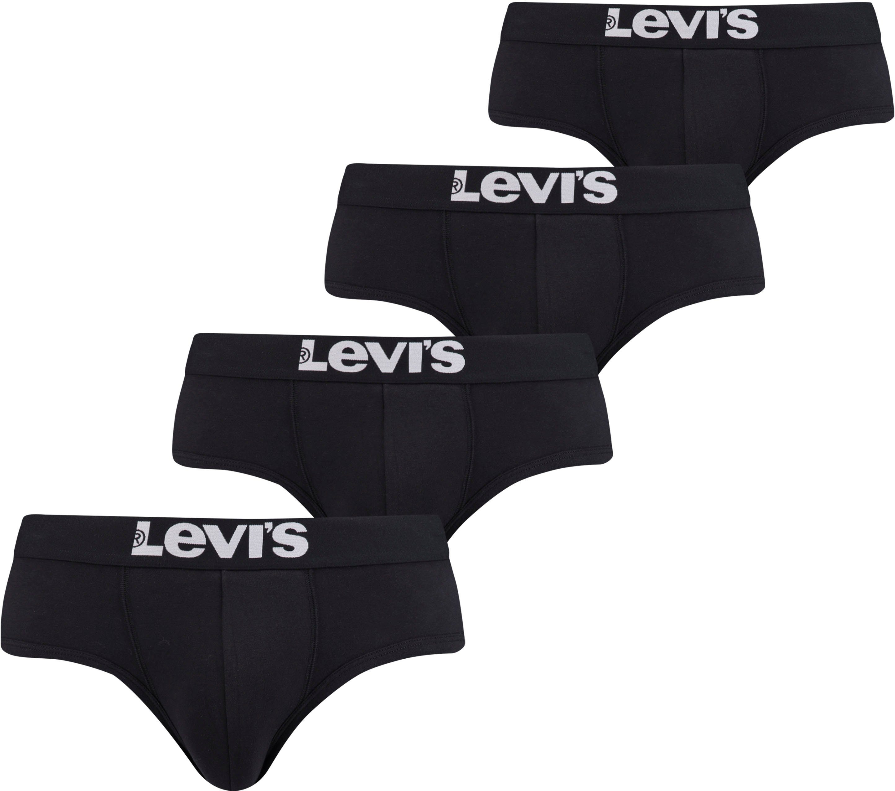Levi's® Slip (Packung, 4-St) Logo-Webbund mit