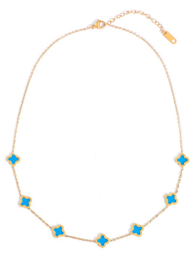 GOLDKLEIN Edelstahlkette Blume Schmuck Gold Halskette Anhänger, Angebot - Damen Herren mit Schmuckbox - Sale bis 31.07.2026