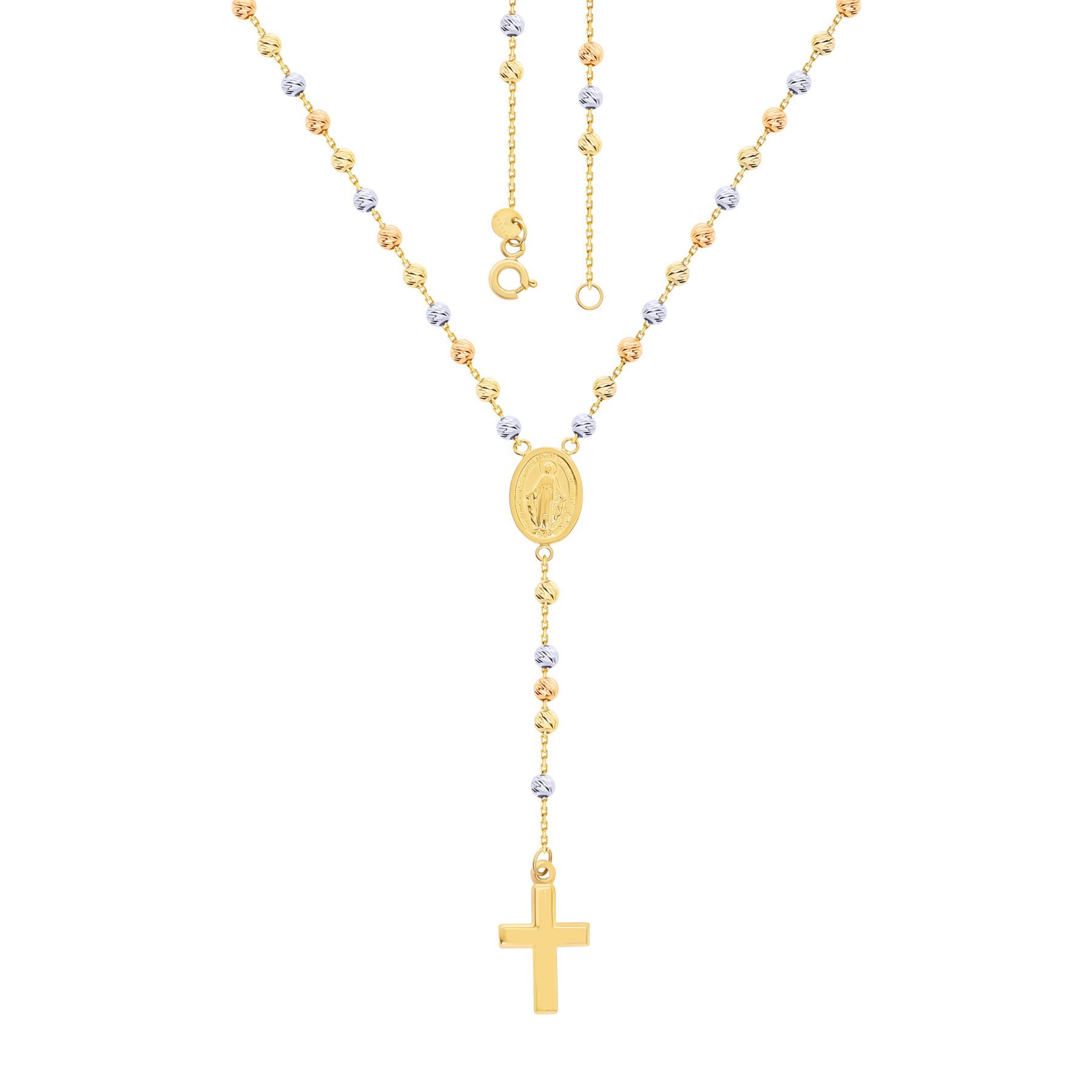 Stella-Jewellery Collier 585er Gold Rosenkranz Tricolor günstig online kaufen