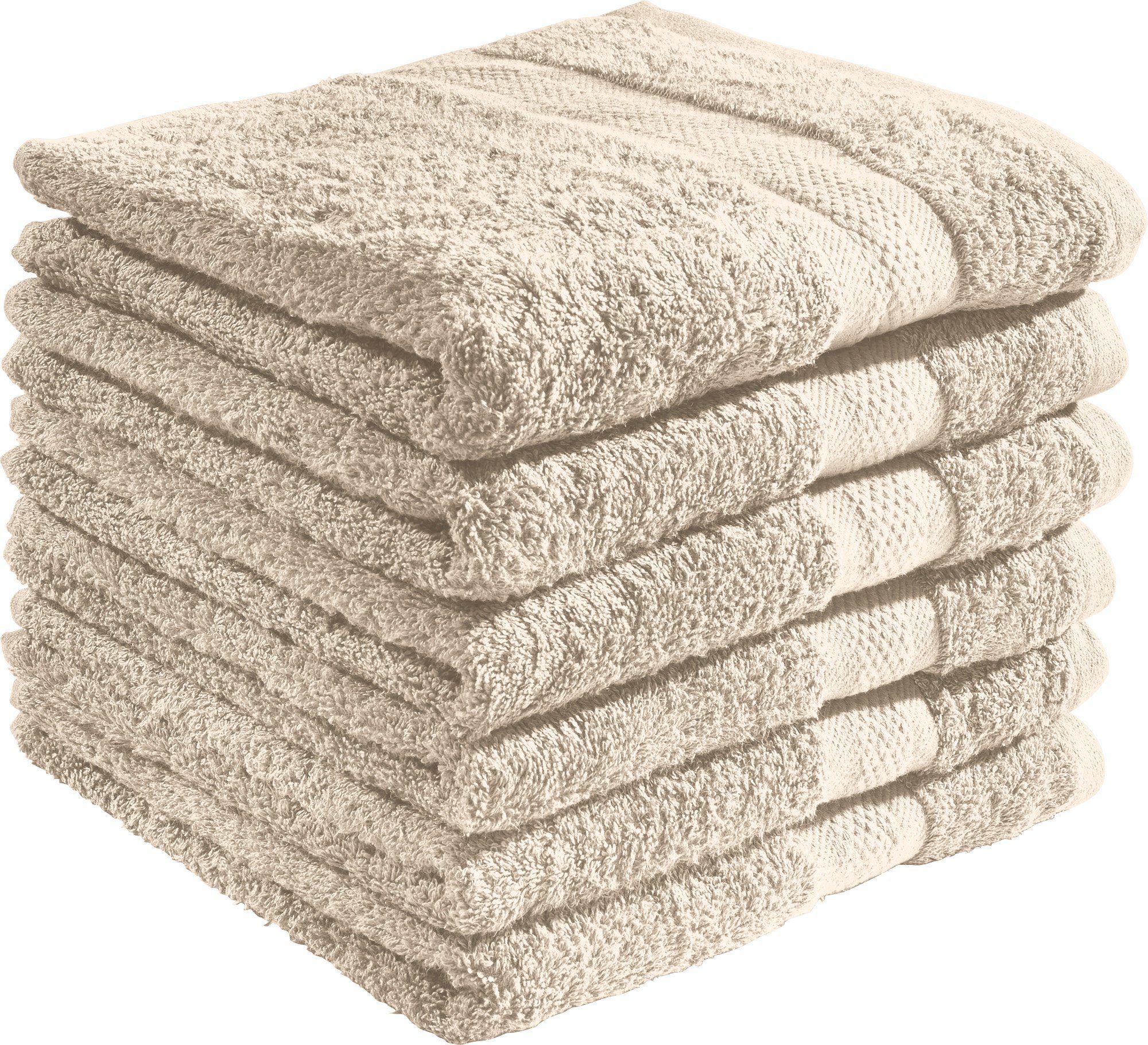 REDBEST Handtuch Handtuch "Chicago" 6er-Pack, Frottier, Walk-Frottier Uni