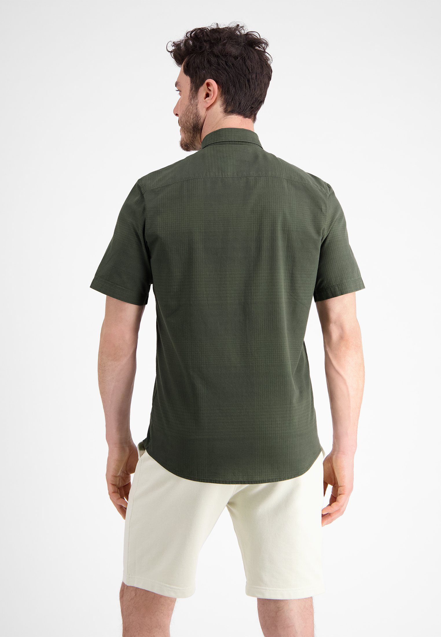 LERROS Kurzarmhemd Kurzarmhemd in Struktur Check