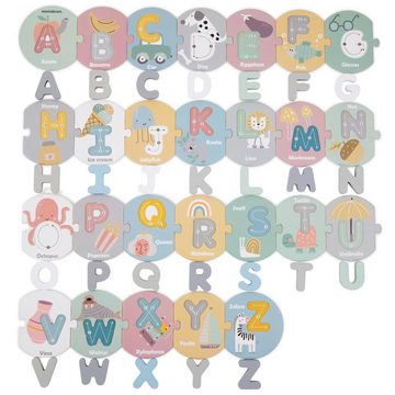 Mamabrum Puzzle-Sortierschale Alphabetpuzzle aus Holz - Buchstaben lernen