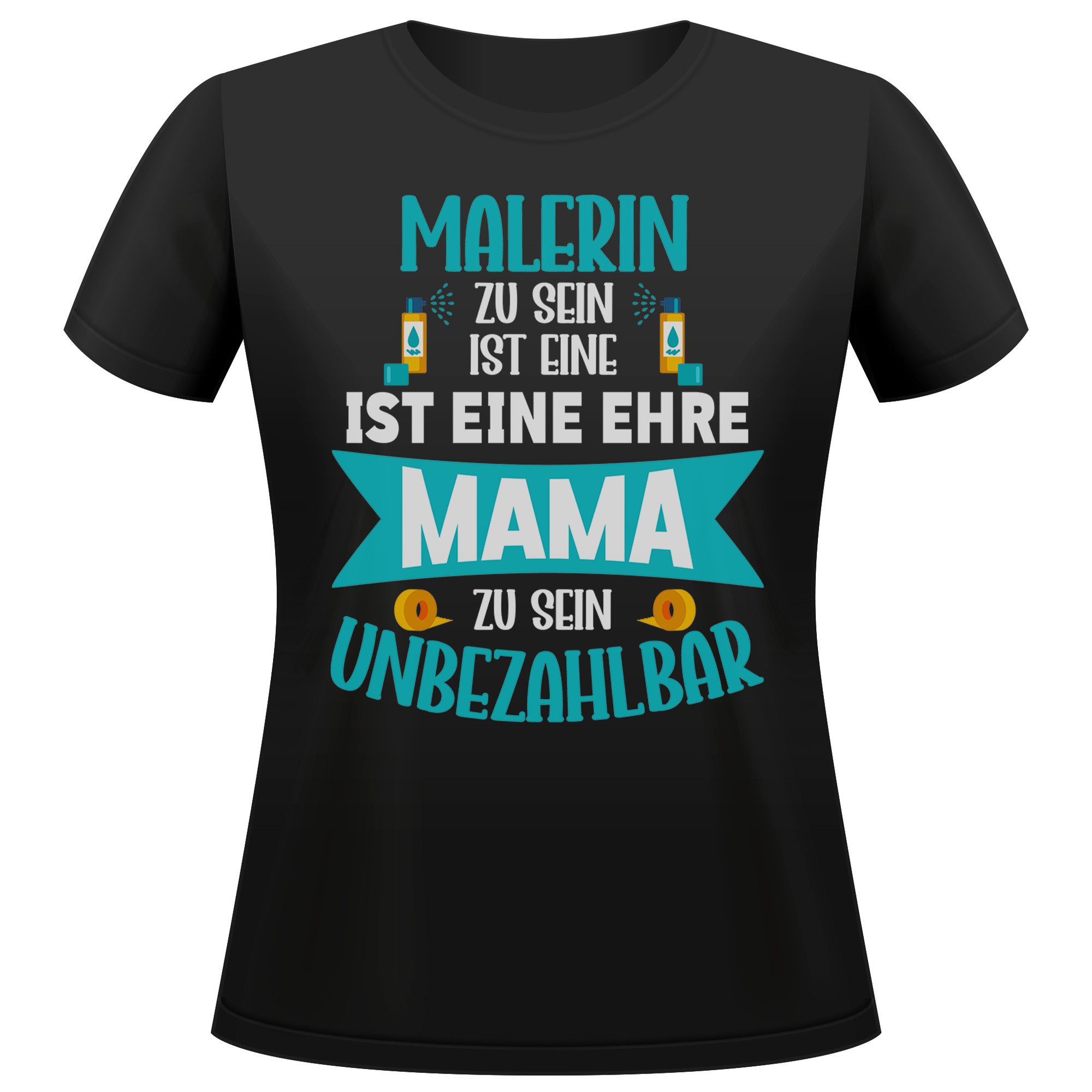 T-Shirt Malerin Geschenk Frauen Spruch Beruf Ausbildung Abschluss