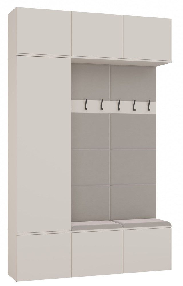 Raumhirsch Furniture Schuhschrank Garderobenschrank für Flur und Eingangsbereich (Kleiderschrank sowie Schuhschrank im SET) verschiedene Farben