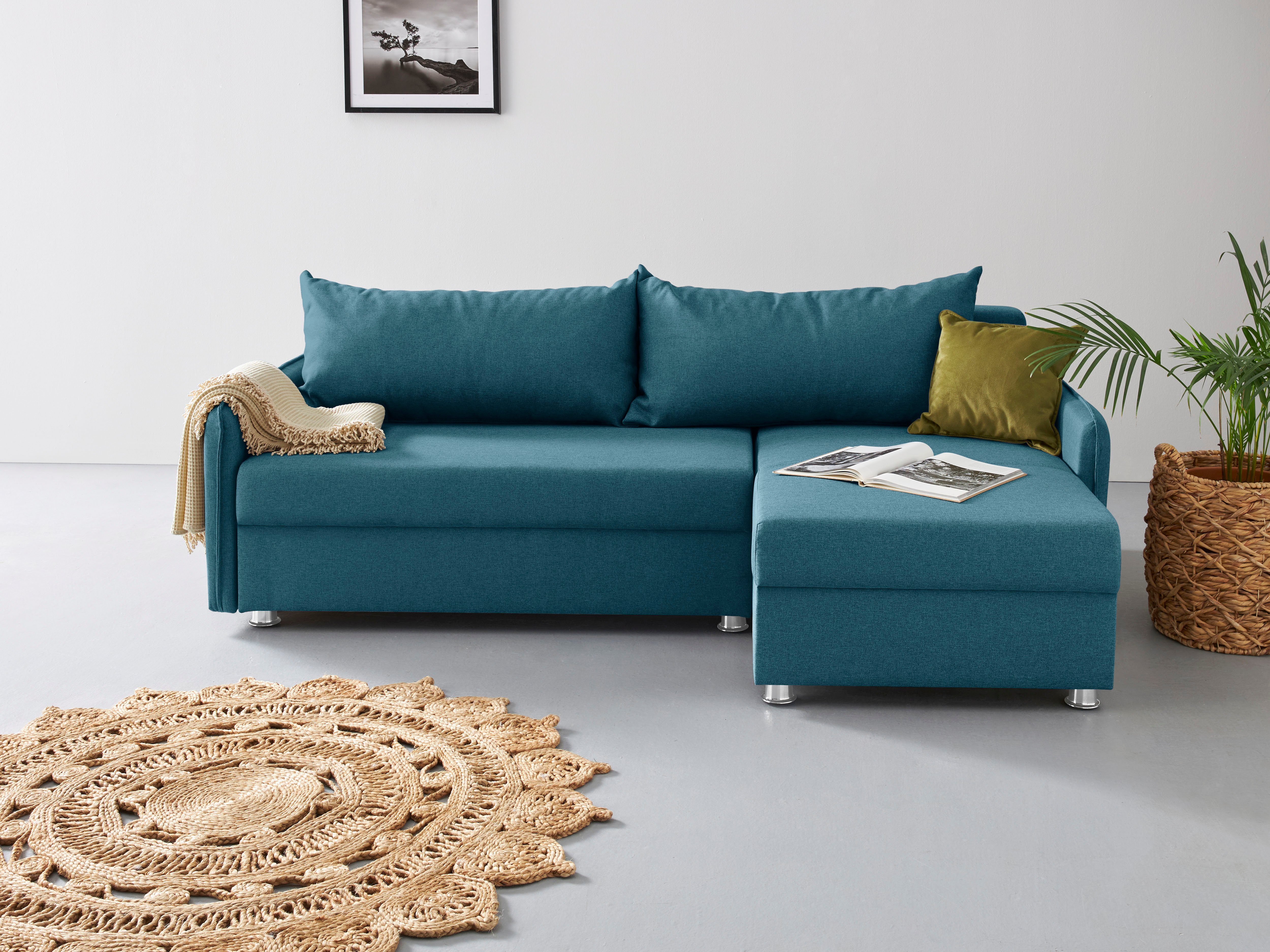 COLLECTION AB Ecksofa Sunny, inkl. Bettfunktion und Bettkasten | Ecksofas