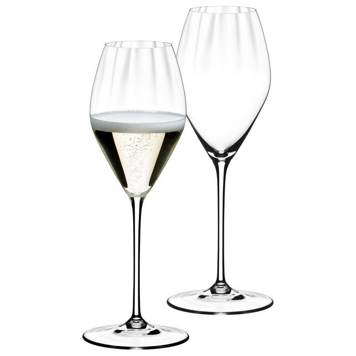 RIEDEL Glas Champagnerglas Performance Champagnergläser 375 ml 2er Set Glas
