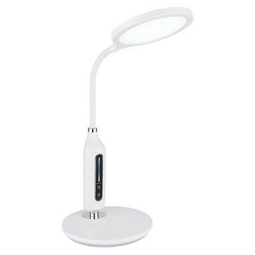 Globo Schreibtischlampe, Tischleuchte Schreibtischlampe Beistelllampe Weiß Touchdimmer LED