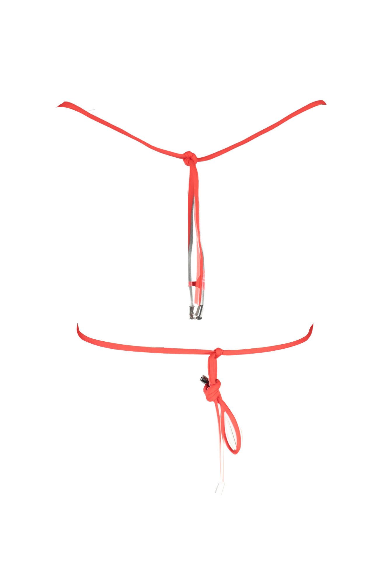 KARL LAGERFELD Badeanzug Elegantes rotes Damen-Bikini-Oberteil mit Kontrastdetails und Print