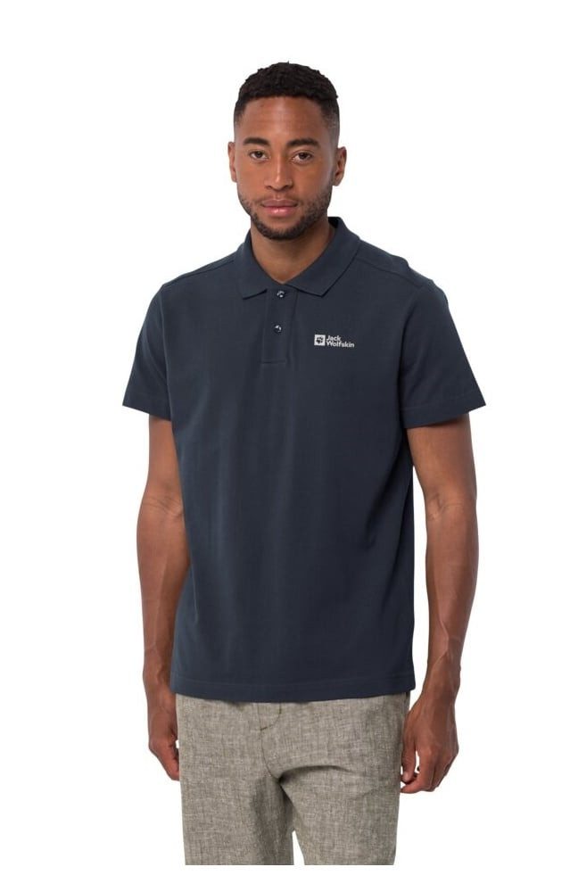 Jack Wolfskin Poloshirt Essential (Bio-Baumwolle) nachtblau günstig online kaufen