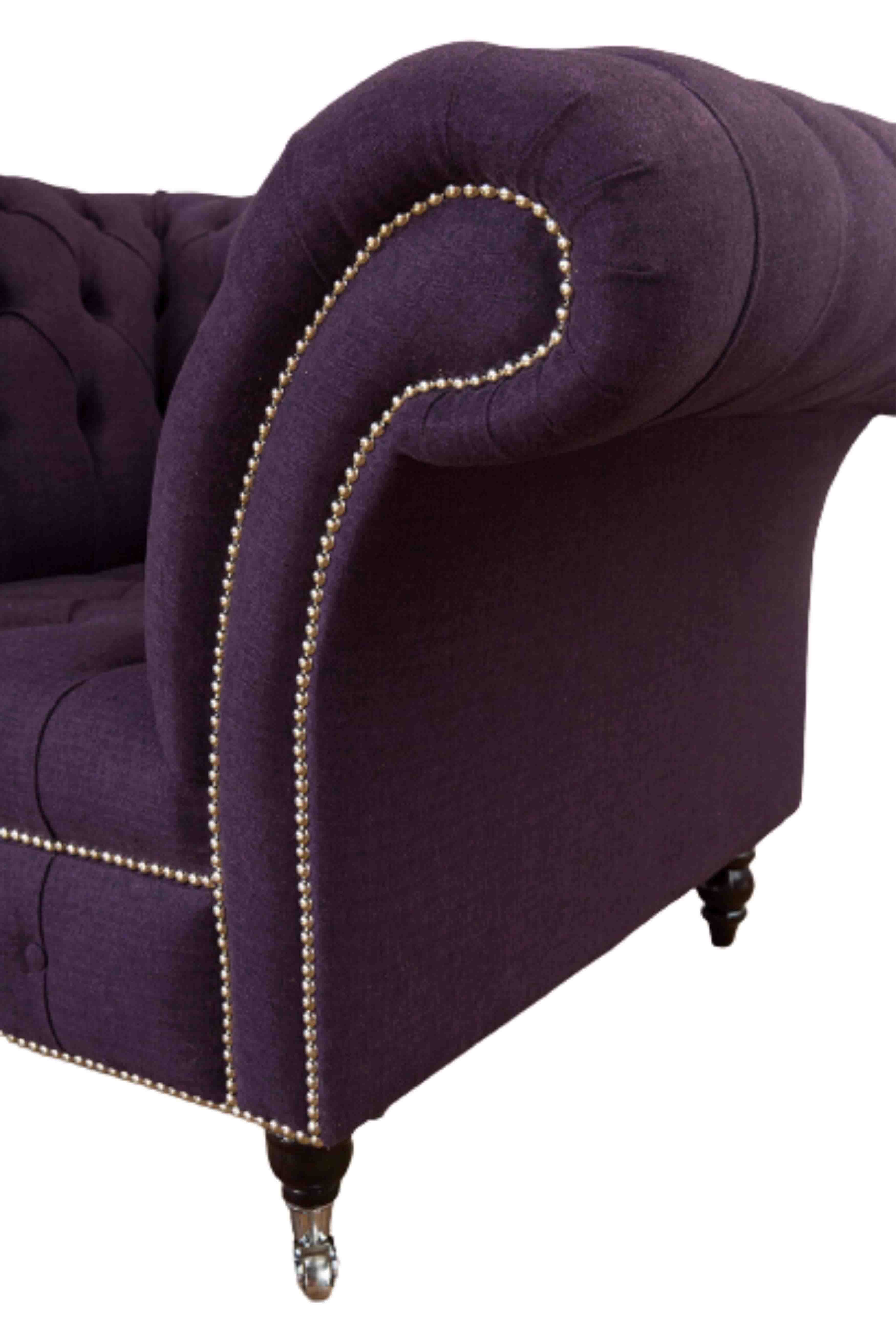 JVmoebel Chesterfield-Sessel, Sessel Chesterfield Design Couch Klassisch Textil Wohnzimmer