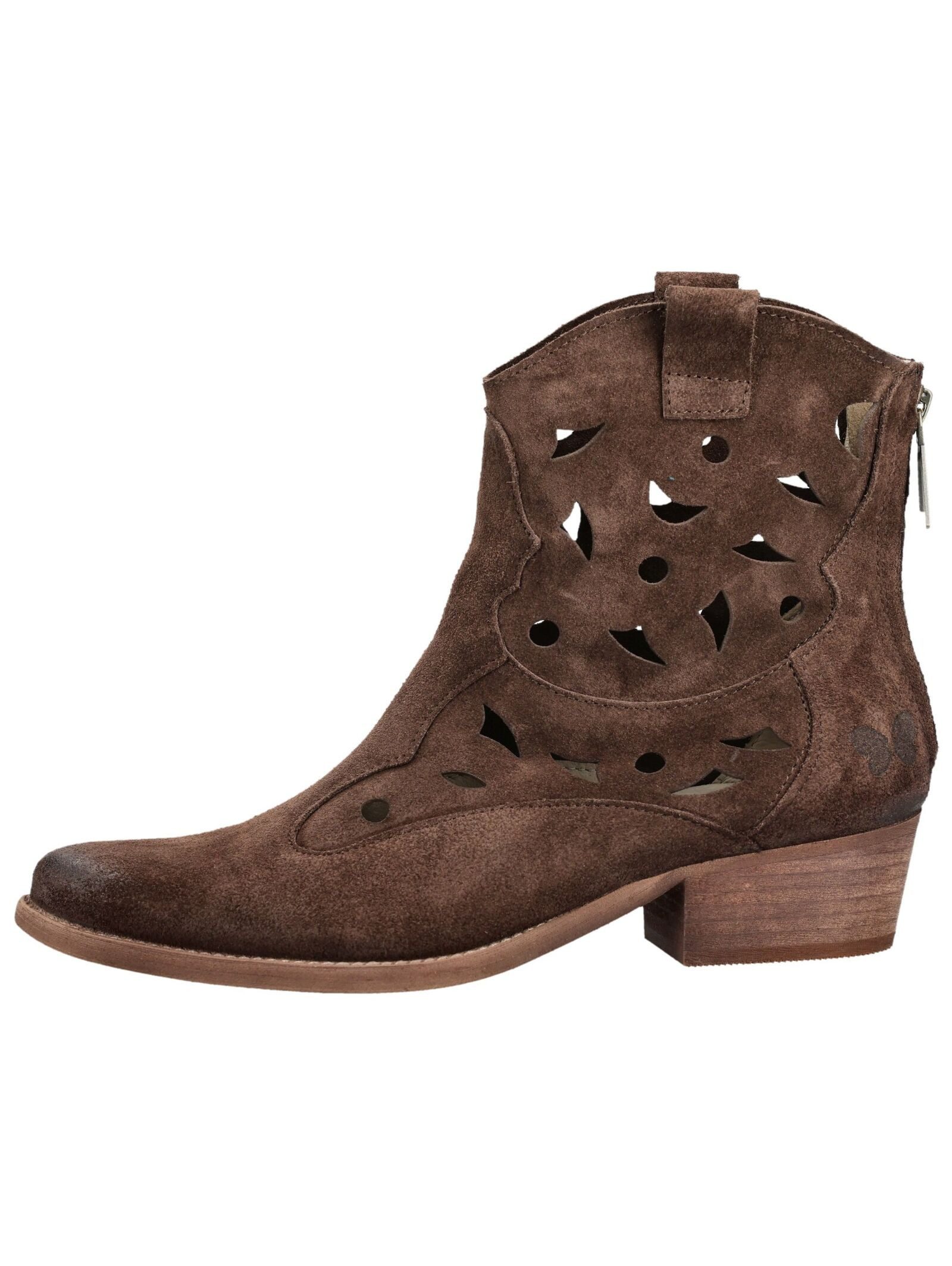 Felmini Stiefelette Veloursleder . Cowboy Stiefelette