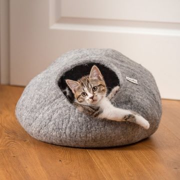 naturling Katzenzelt Filz Katzenhöhle, kuscheliger Katzen Schlafplatz