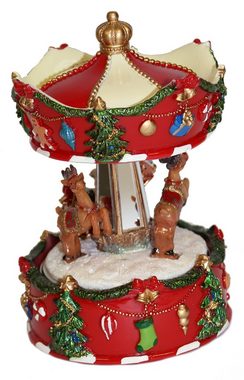 G. Wurm Spieluhr Weihnachtliches Karussell We wish you a merry Christmas 11x17x11