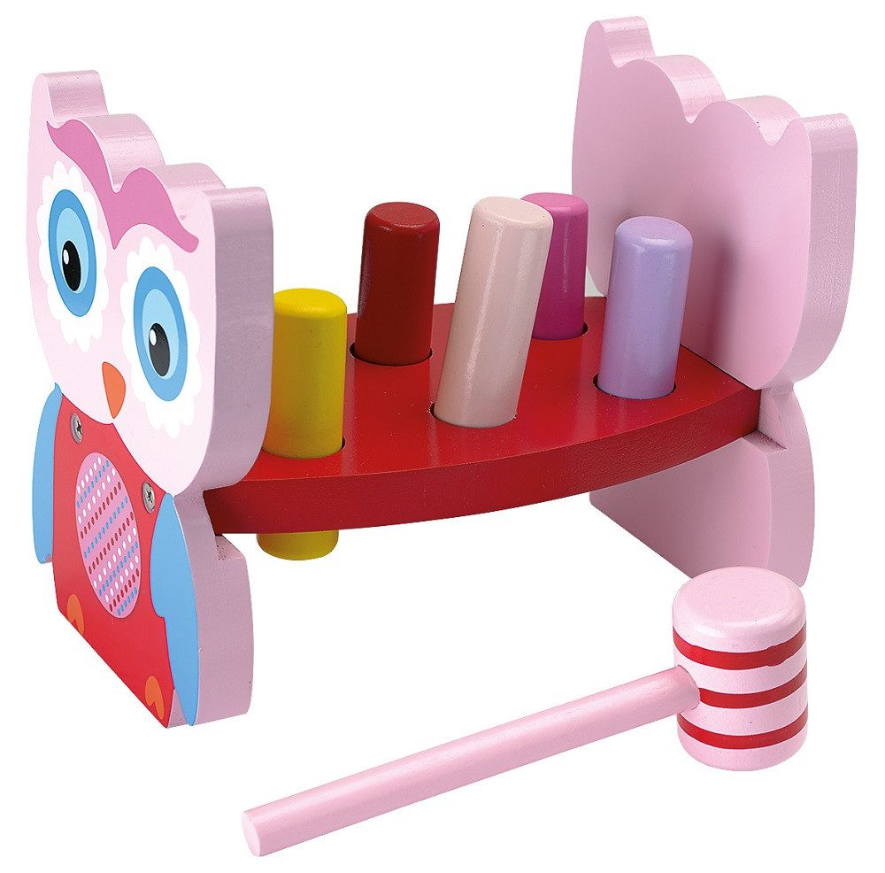 Beluga Lernspielzeug Hammer Spiel Eulen-Klopfbank aus Holz / Motorikspiel, günstig online kaufen