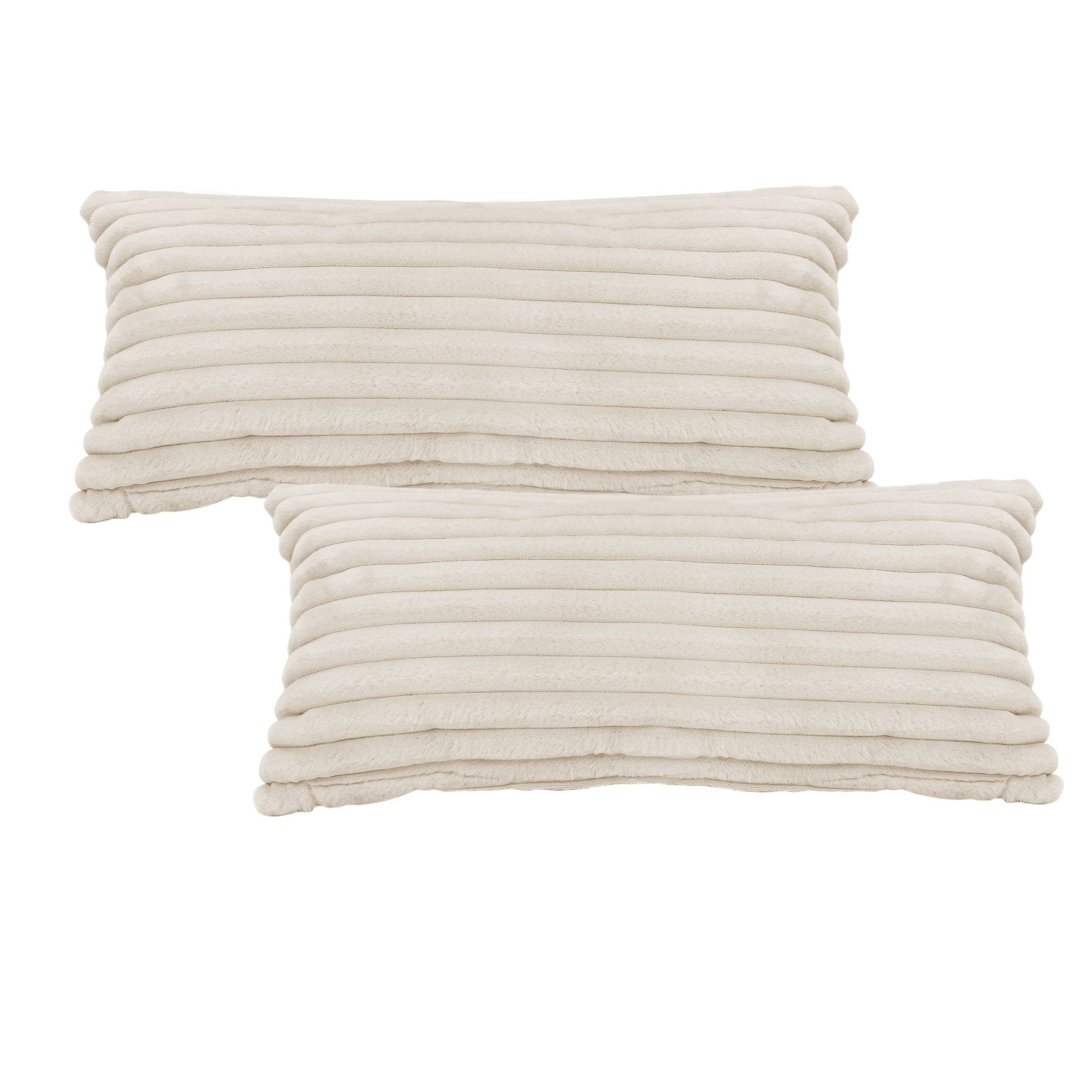 KEAYOO Bettwäsche Flauschiger Kunstfell-Streifen, 2 teilig, Plüsch Bettwäsc günstig online kaufen