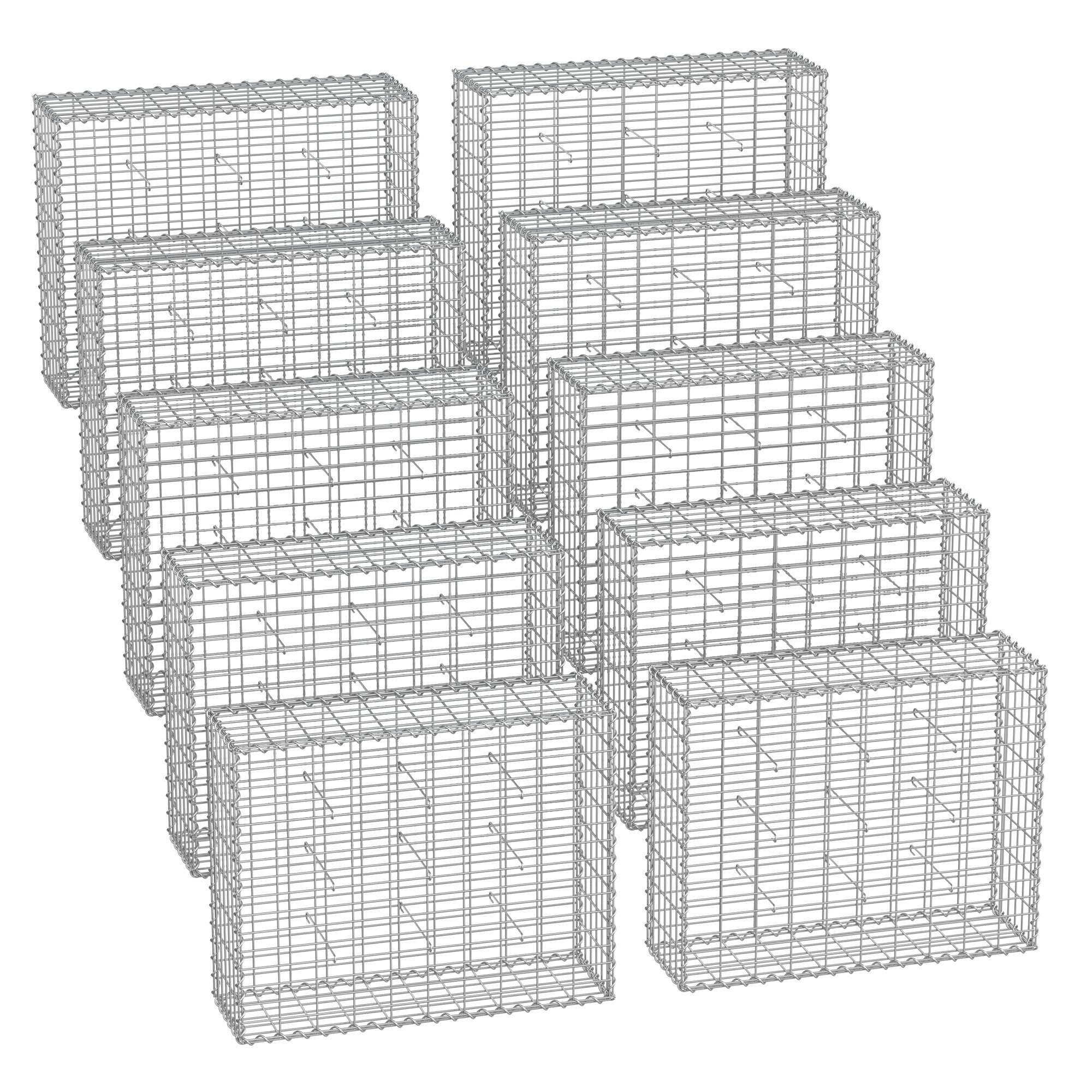 SONGMICS Hochbett Gabione (10-St) 100 x günstig online kaufen