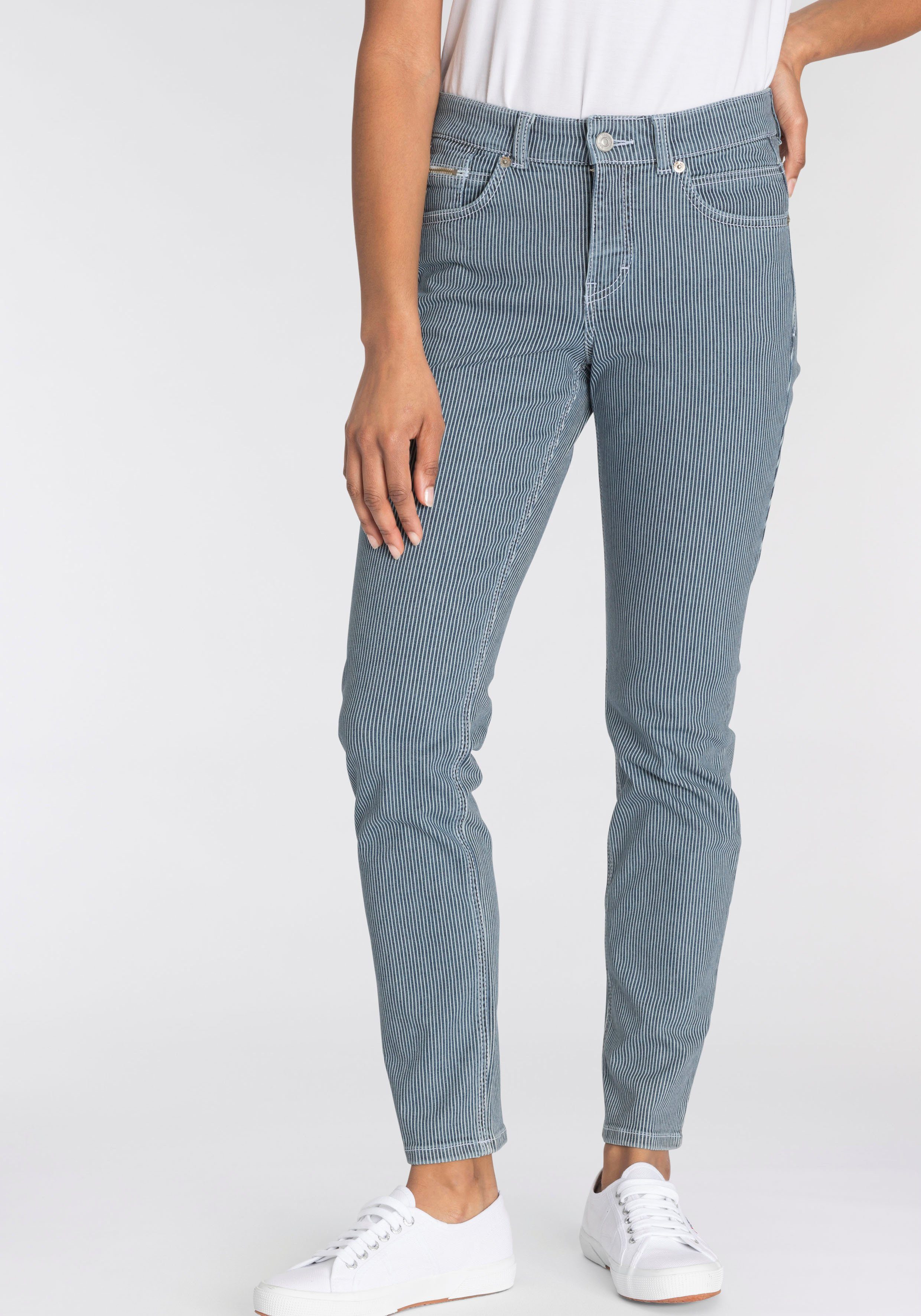 Gestreifte Jeans mit hohem Bund für Damen online kaufen | OTTO