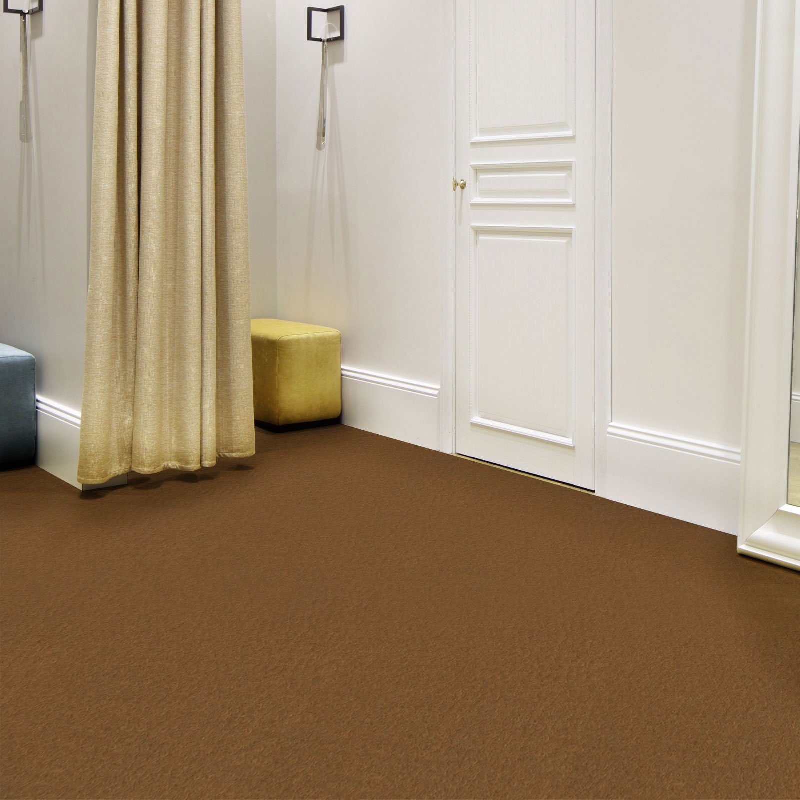 Teppichboden Nadelfilzteppich Oracle, Teppich, verschiedene Farben & Größen, Karat, Höhe: 6 mm, Einfache Verlegung Light Brown