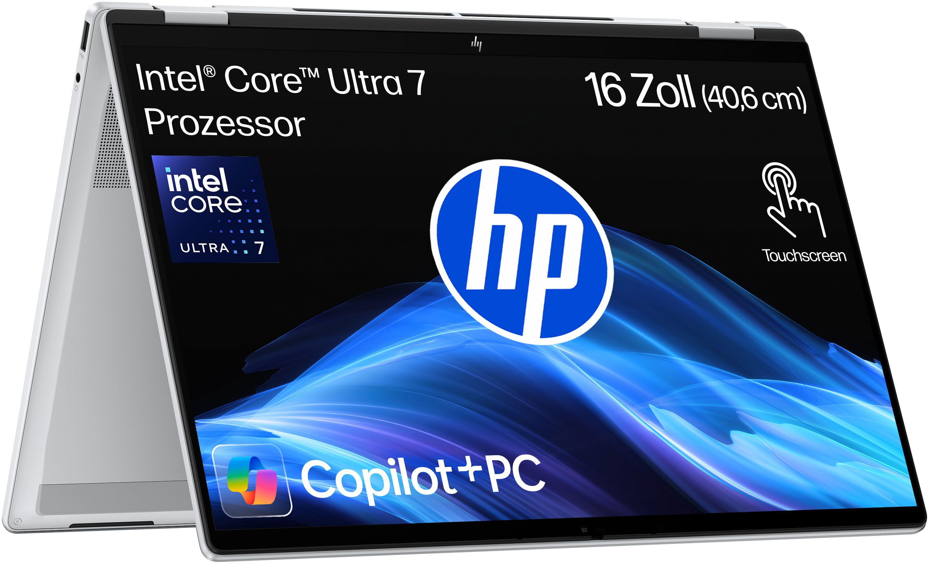 HP OmniBook X Flip 16-a0252ng Convertible Notebook (40,64 cm/16 Zoll, Intel Ultra 7 256V, ARC 140V, 16 GB, 512 GB SSD)