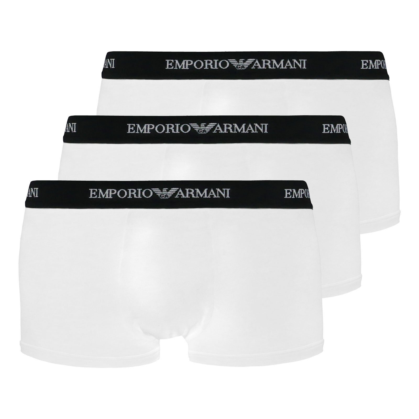 Emporio Armani Trunk Boxershorts Stretch Cotton (3-St) ohne störende Gesäßn günstig online kaufen
