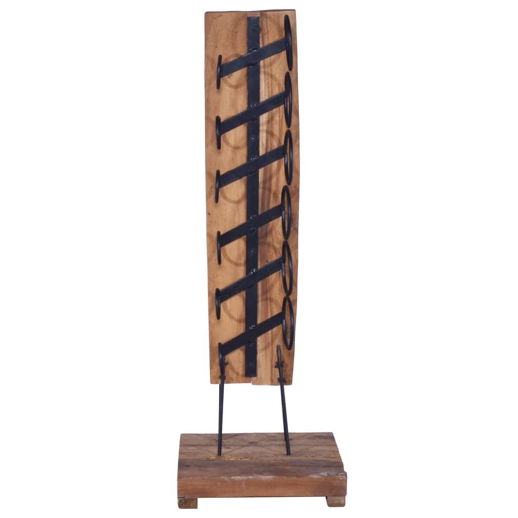 vidaXL Weinregal, Weinständer für 6 Flaschen 35x35x100 cm Massivholz Teak