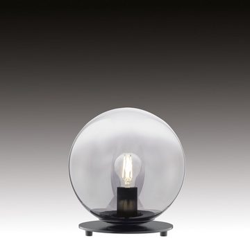 SCHÖNER WOHNEN-Kollektion Tischleuchte Mirror, Leuchtmittel wechselbar, Tischlampe Rauchglas Ø 25 cm
