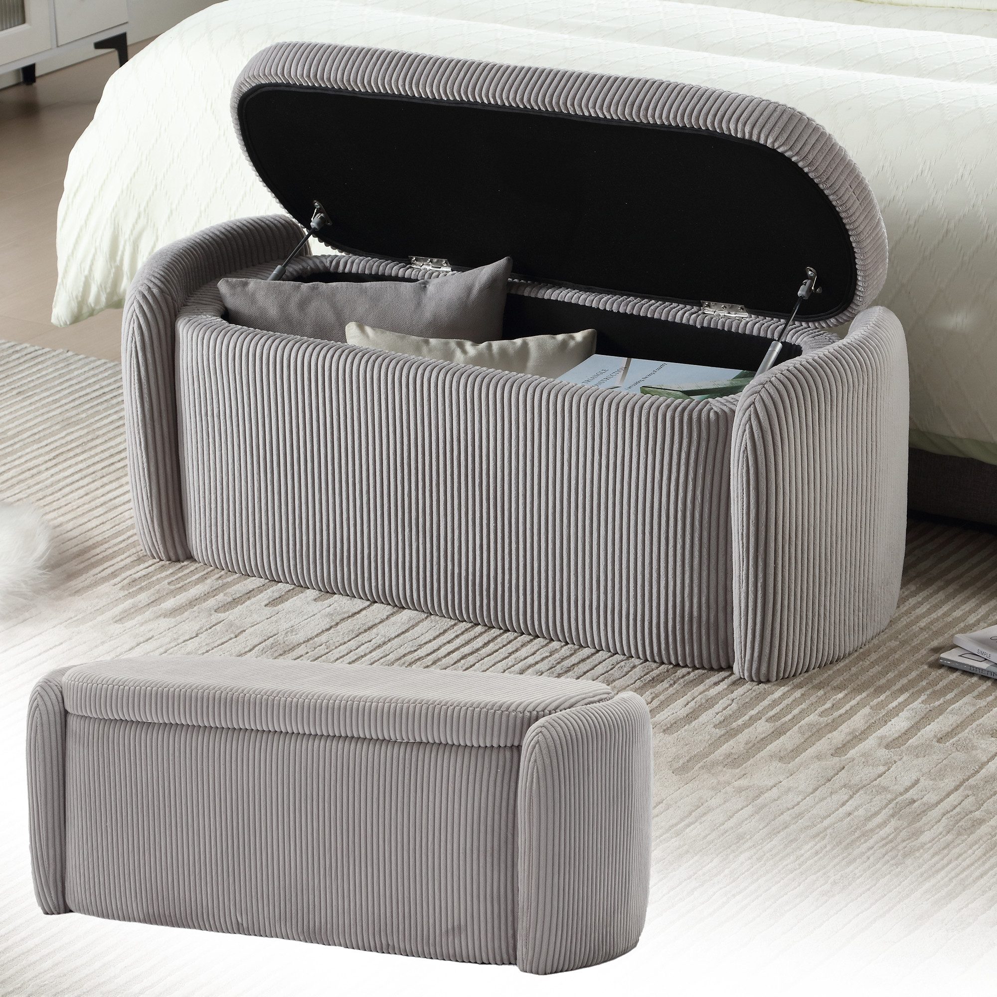 KLAM HOME Sitzhocker Polsterbank Nachttischhocker Moderner günstig online kaufen