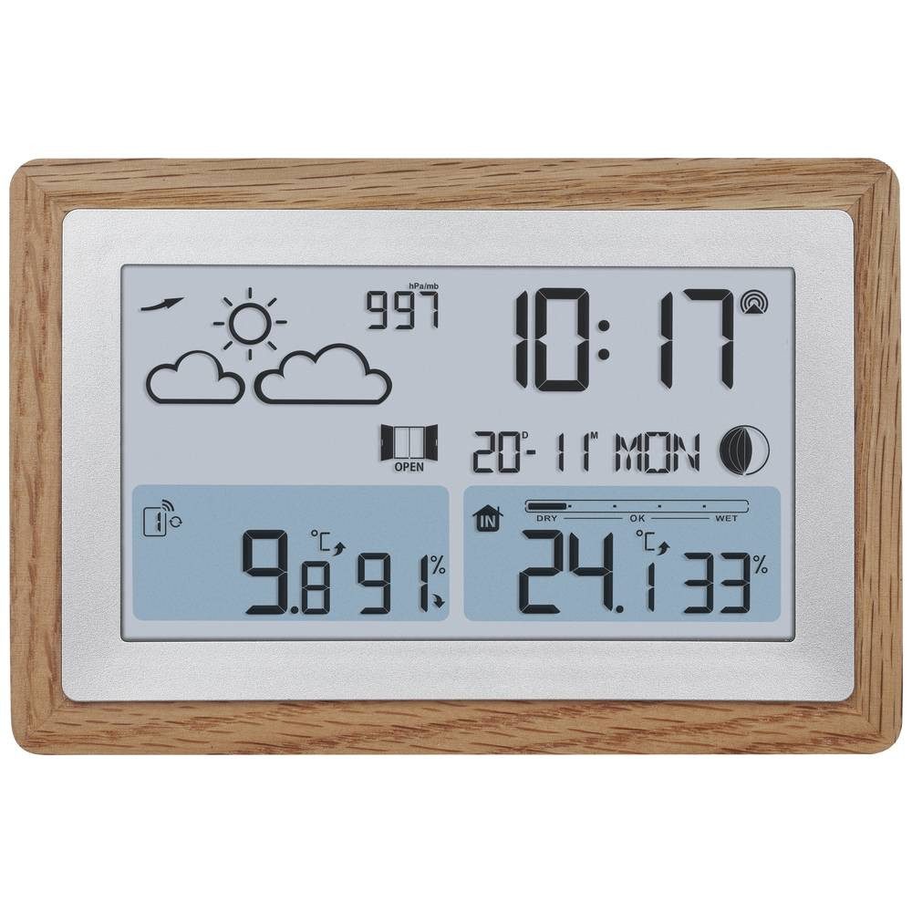 TFA Dostmann aus Eichenholz 35.1167.54 Wetterstation