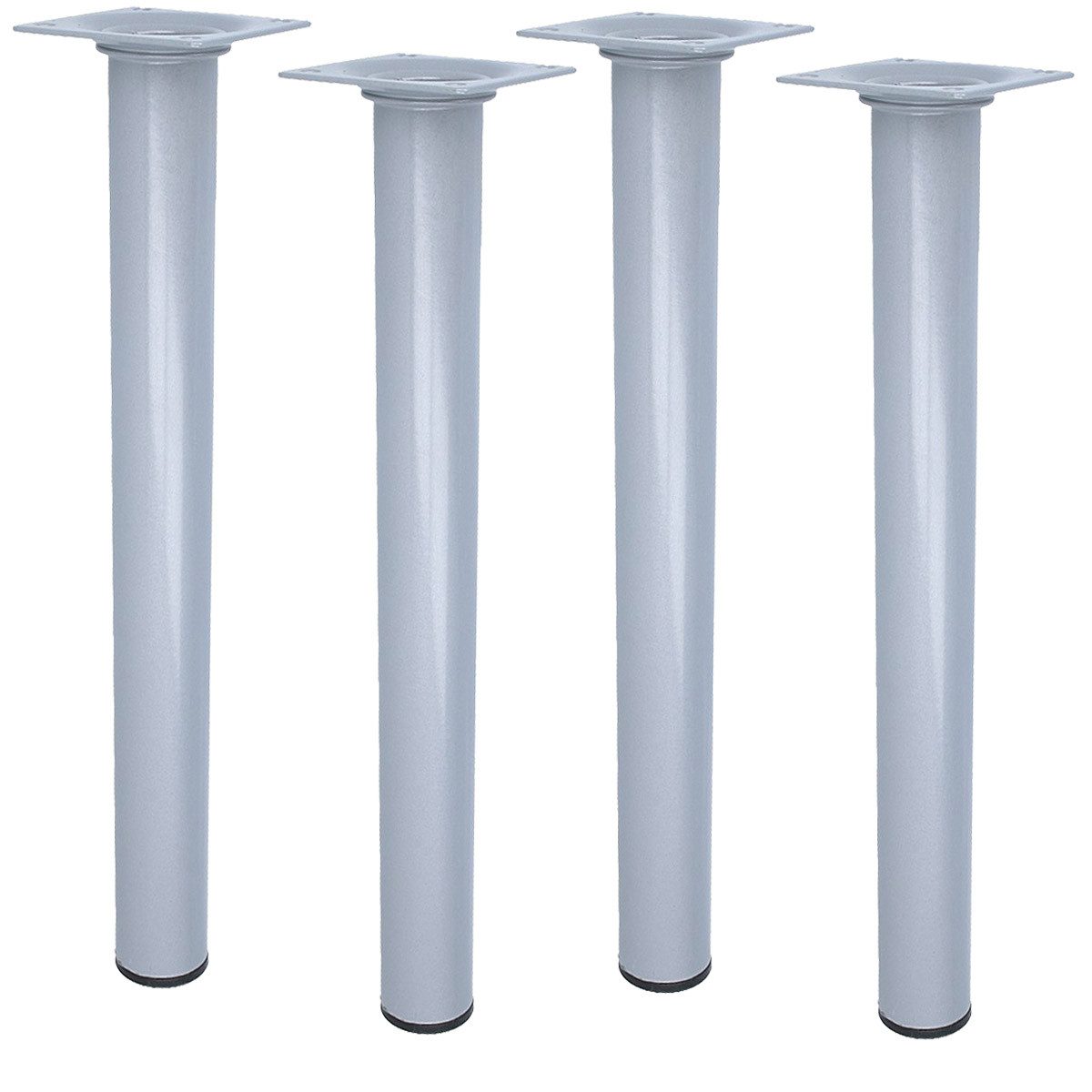 Möbelfuß 4er Set Silber Möbelbeine Möbelstützen Tischbeine