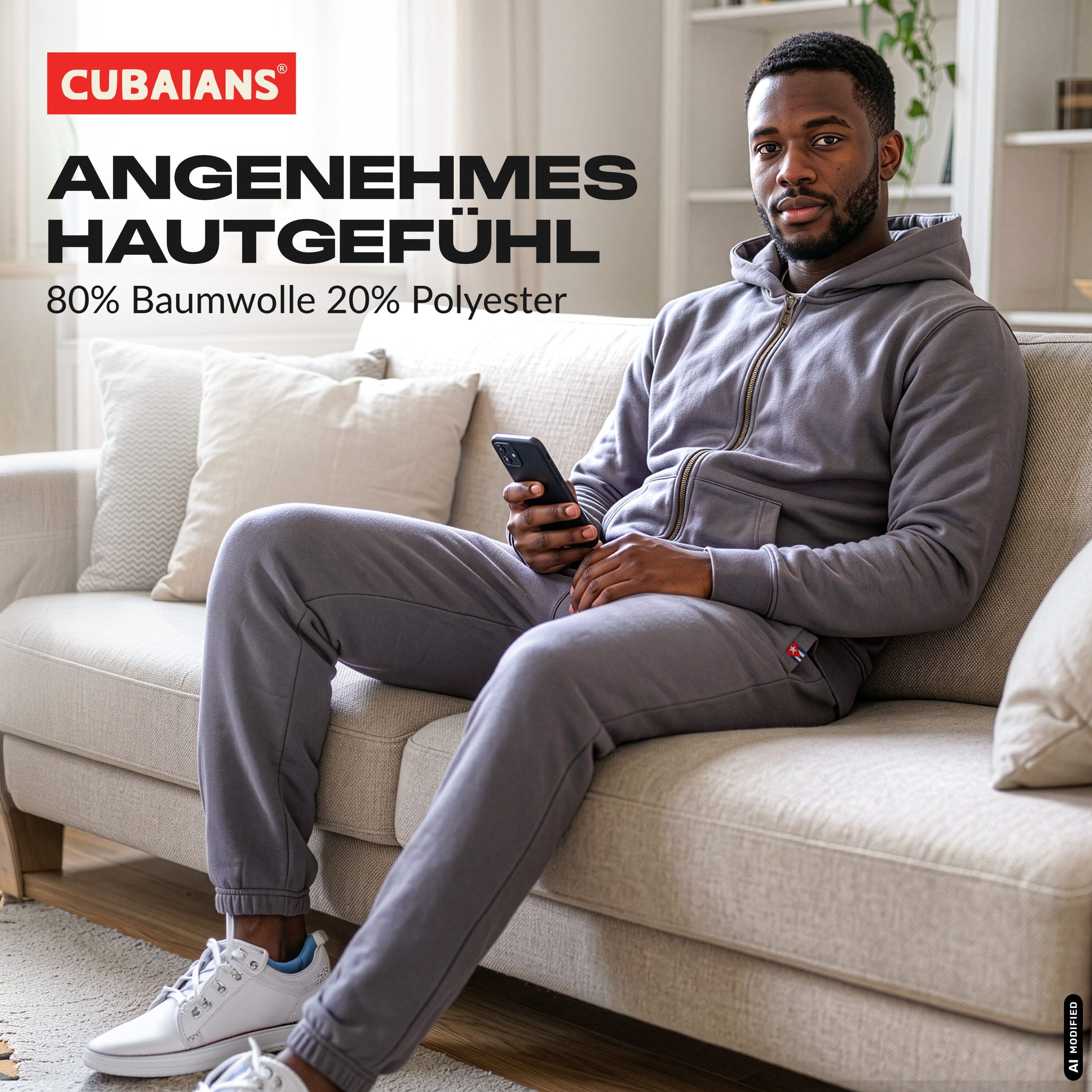 CUBAIANS Trainingsanzug Vinales Herren Jogging Anzug für Männer Hausanzug – Bild 5 von 5