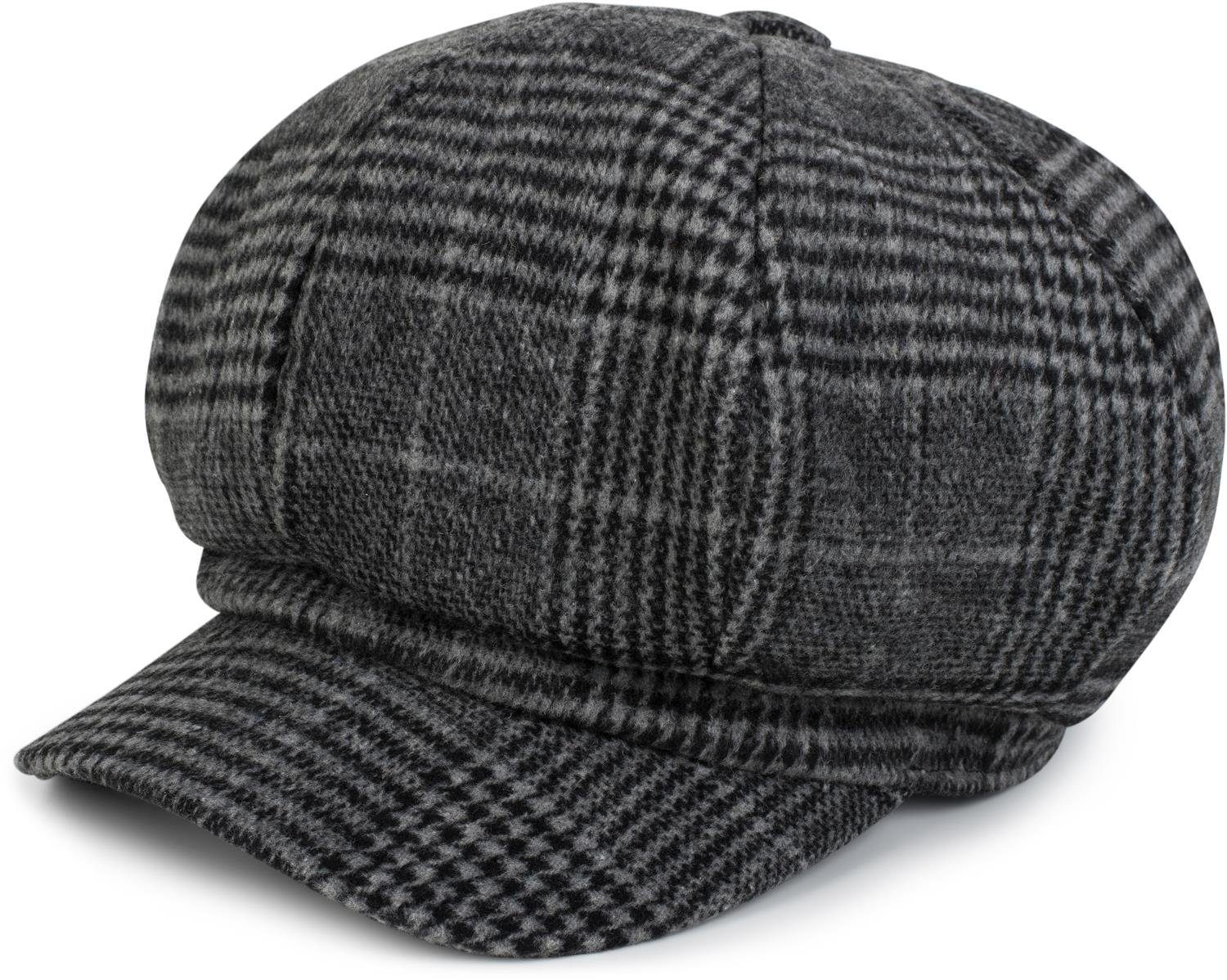styleBREAKER Ballonmütze Bakerboy Mütze mit Glencheck günstig online kaufen