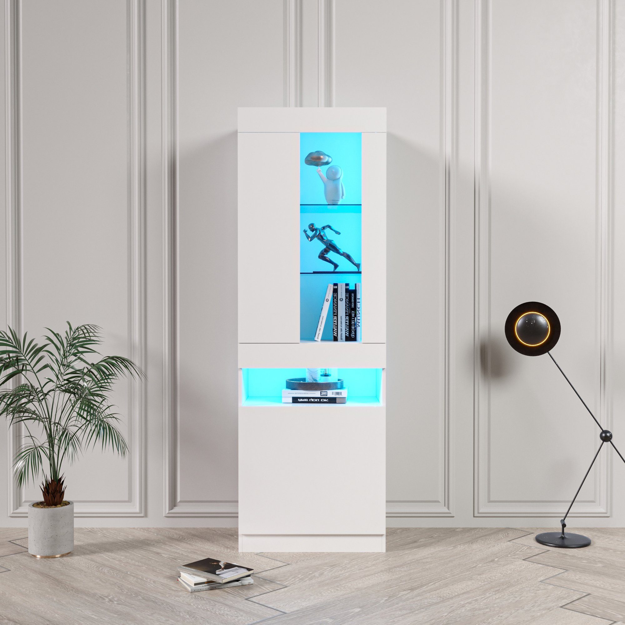 Odikalo Stauraumvitrine Standschrank Lagerschrank 16 Farben günstig online kaufen