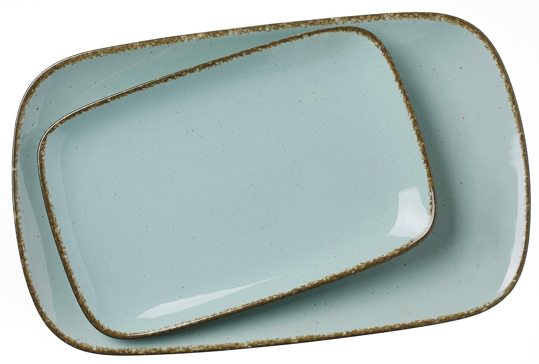 Ritzenhoff & Breker Servierplatte Casa, Porzellan, (Set, 2-tlg., 1 Platte groß, 1 Platte klein)