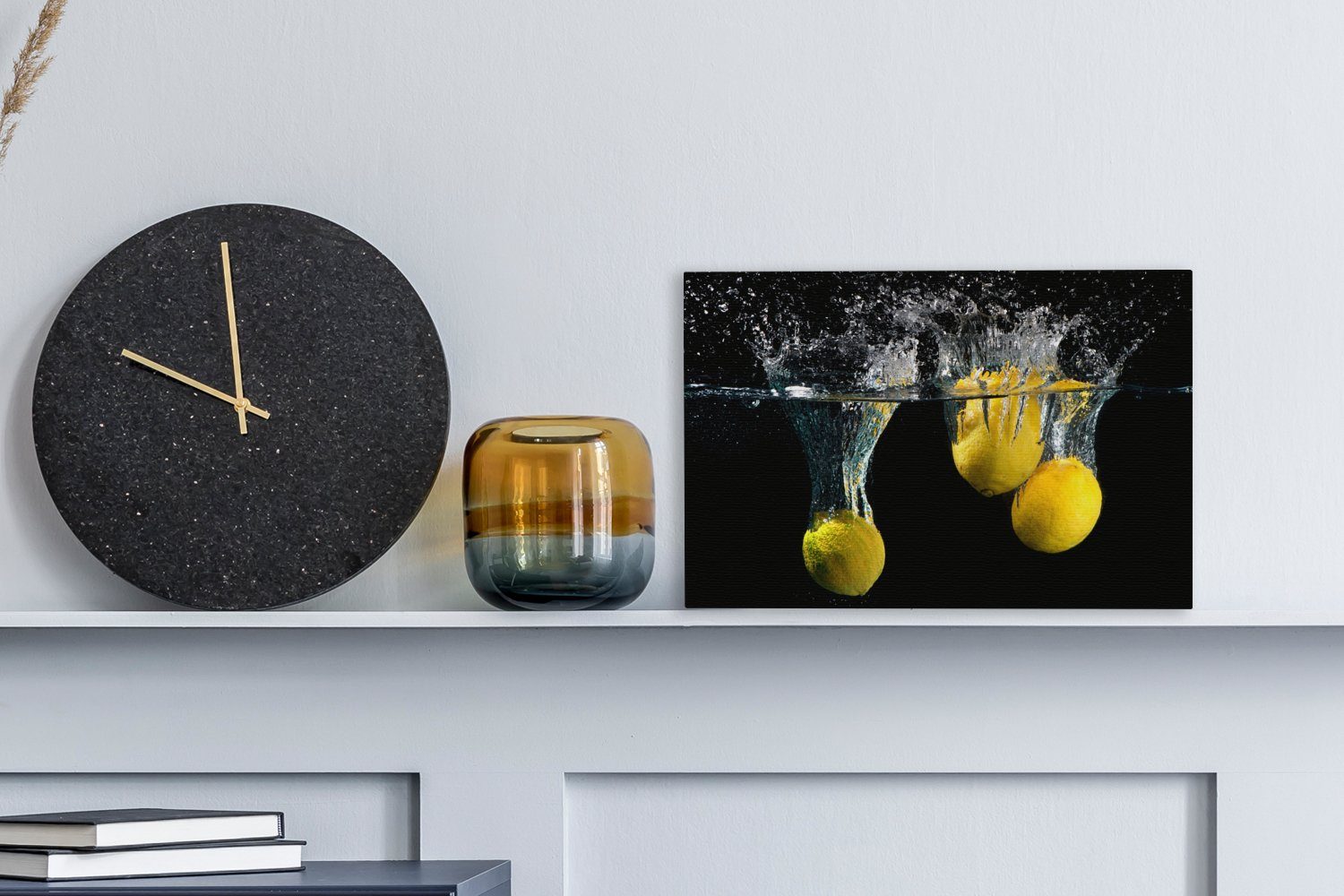 OneMillionCanvasses® Leinwandbild Zitrone - Frucht - Stilleben - Wasser - G günstig online kaufen