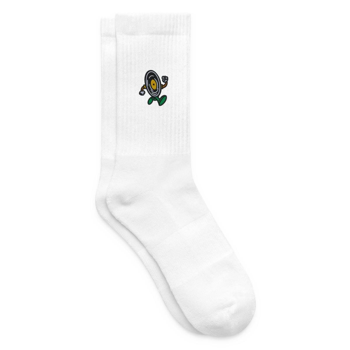 Spreadshirt Socken Schallplatte Stickerei Tennissocken (1-Paar)