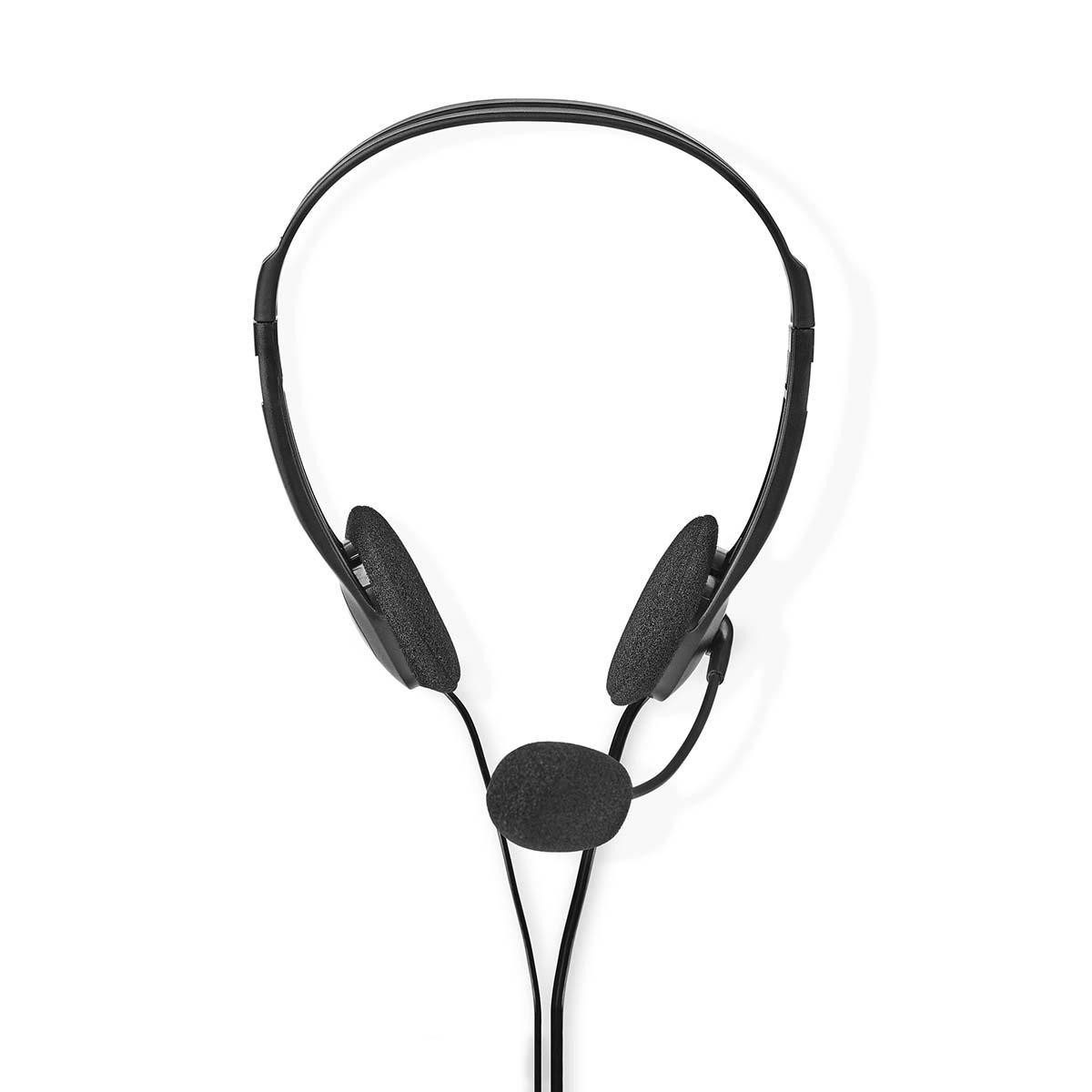 Nedis CHST100BK PC-Headset (Stereo, 2x 3.5 mm, klappbares Mikrofon, für Büro, für Zuhause, Stereo, 2x 3.5 mm, klappbares Mikrofon, für Büro, für Zuhause)