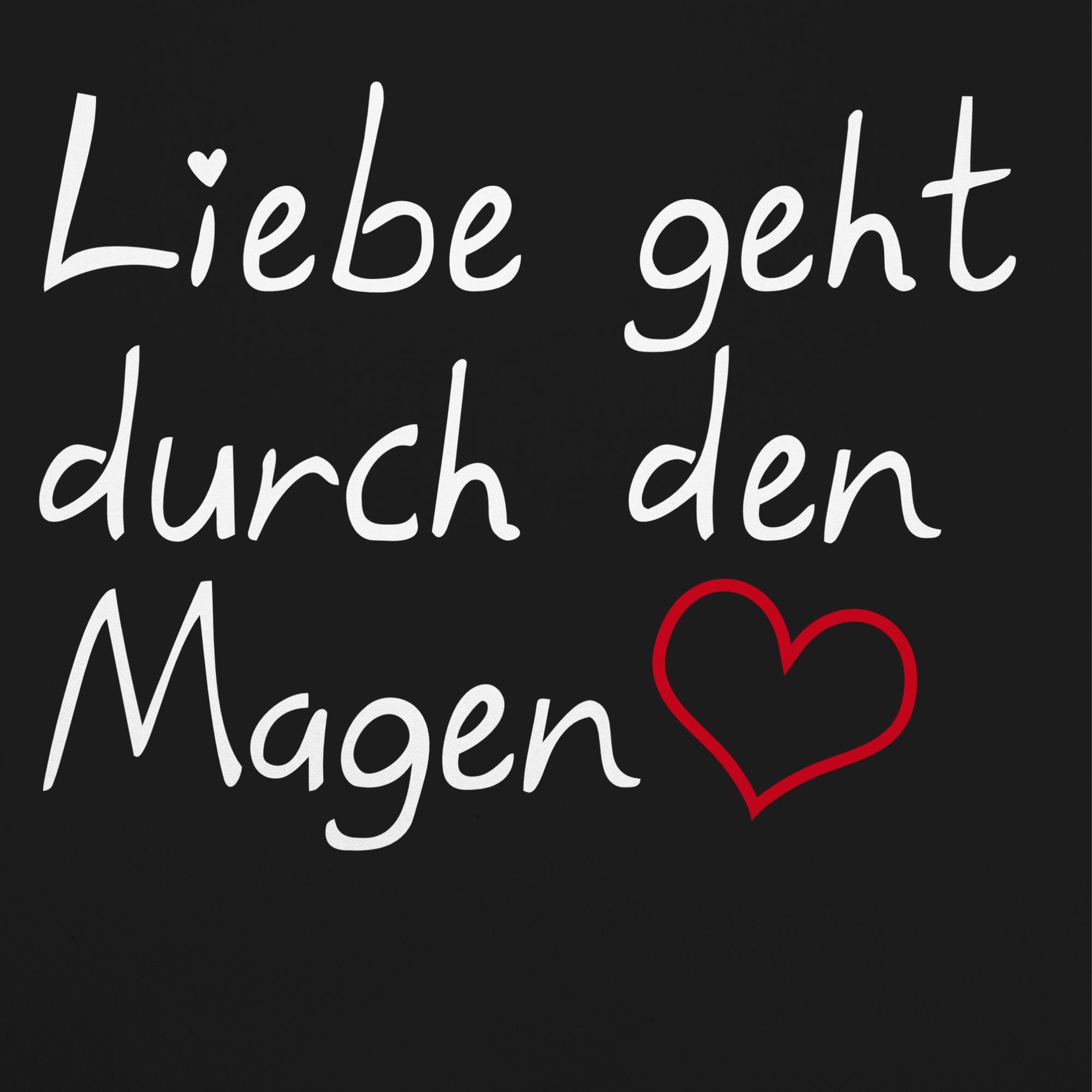 Shirtracer Kochschürze Liebe geht durch den Magen I Geschenk Kochen, (1-tlg), Küchenschürze zum Kochen
