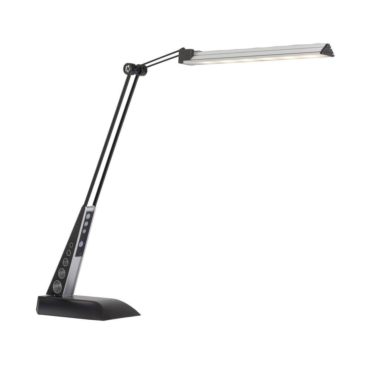 Lampe Jaap, Jaap 6W schwarz/chrom 6500K, Tischleuchte 1x Brilliant LED Schreibtischleuchte LED integrier