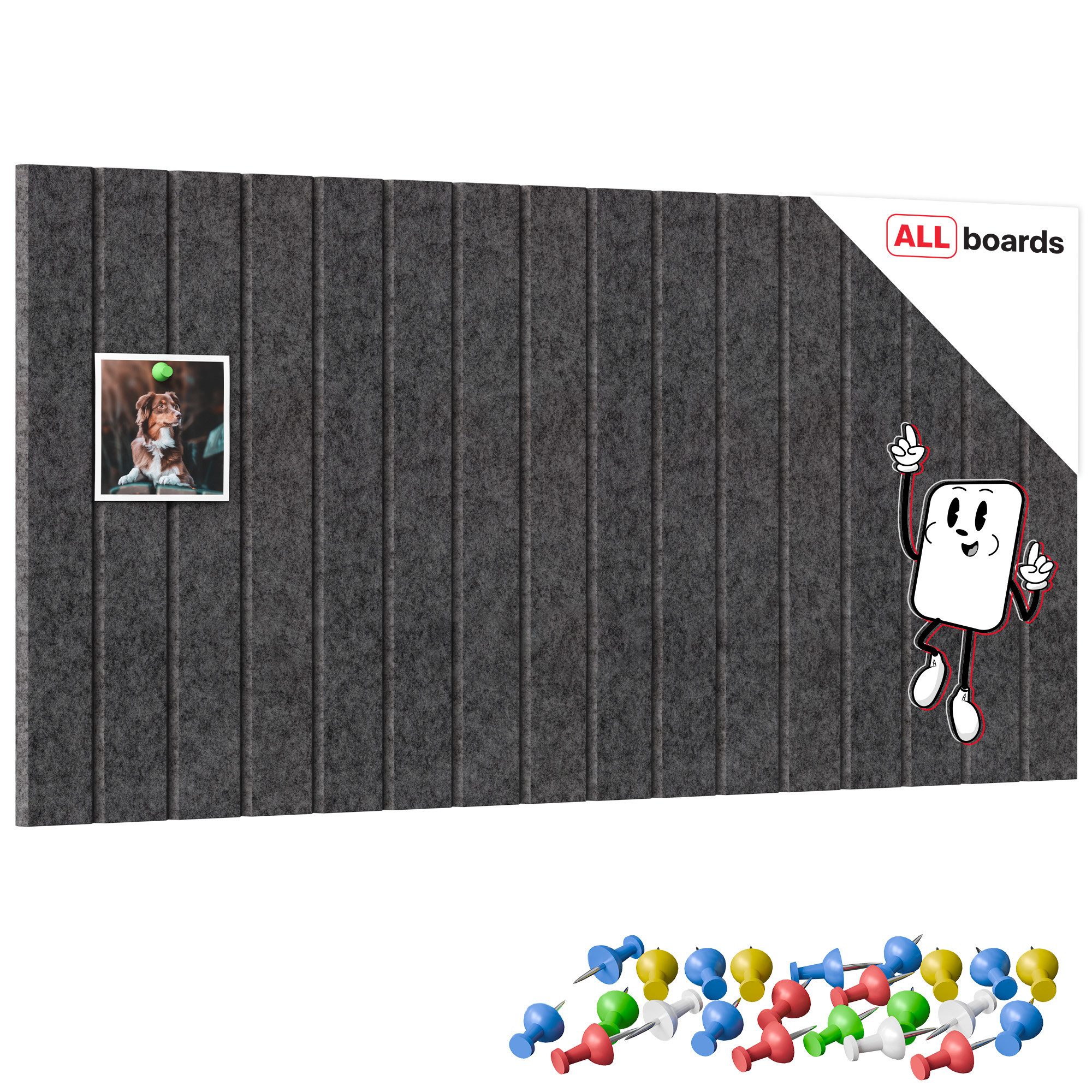 ALLboards Pinnwand ALLboards Filzpaneele, Filz-Korktafeln für die Wand