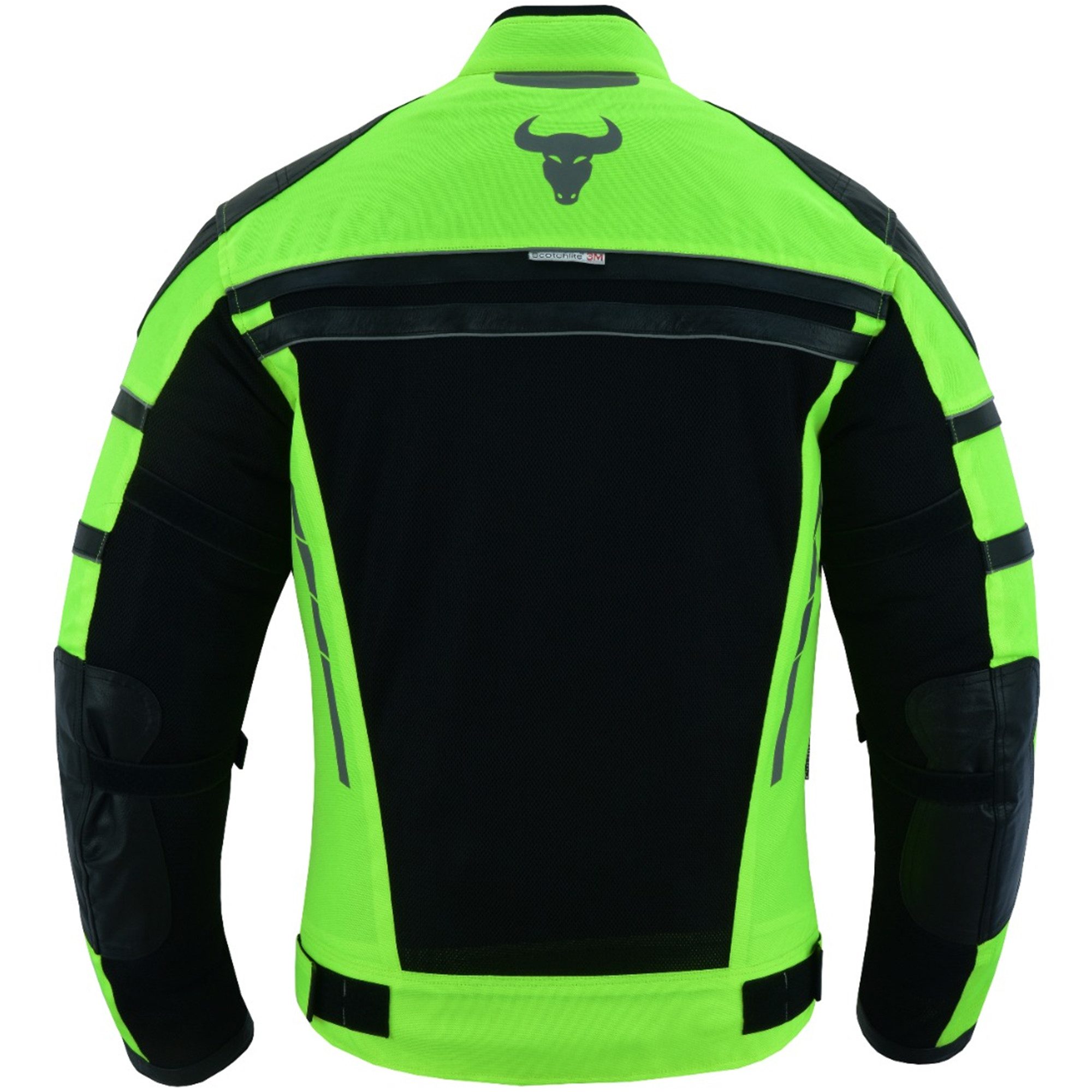 BULLDT Motorradjacke BLD323J (mit abnehmbare 4 Stück Protektoren) Sommer Jacke mit Mesh-Netz 360° Reflektoren & Zipper-Taschen