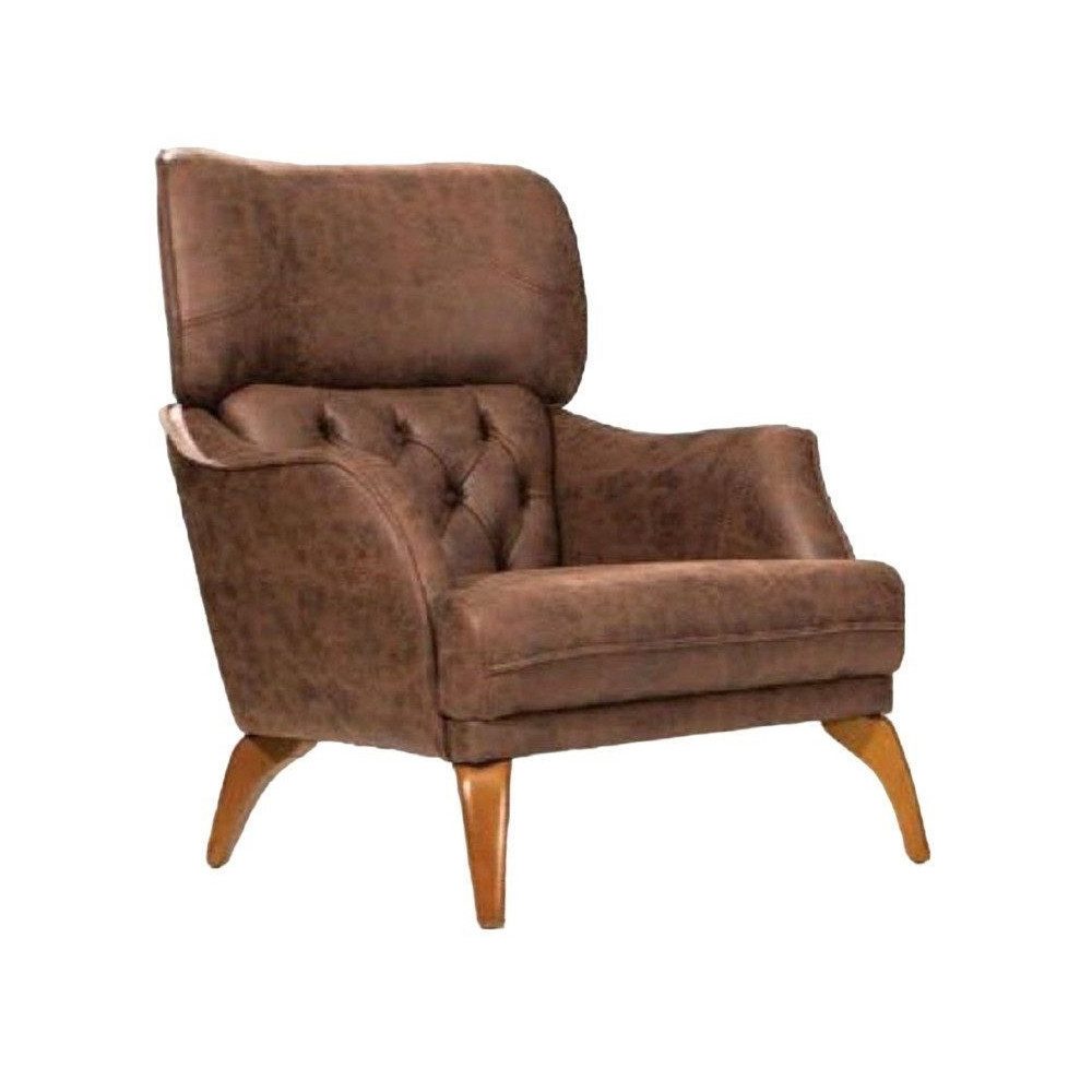 Xlmoebel Кресла Ein luxuriöser Ledersessel in Braun für das Wohnzimmer (1-St., Кресла), Hergestellt in Europa
